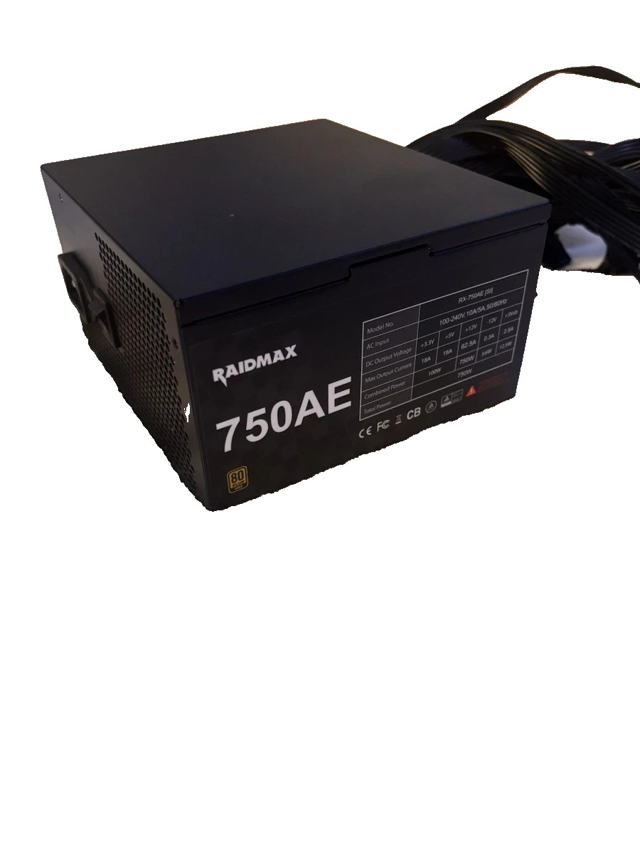 RAIDMAX 750AE/750W PC Power Supply (From Pre-Built) RAIDMAX 750AE/750W PC Power Supply (From Pre-Built)