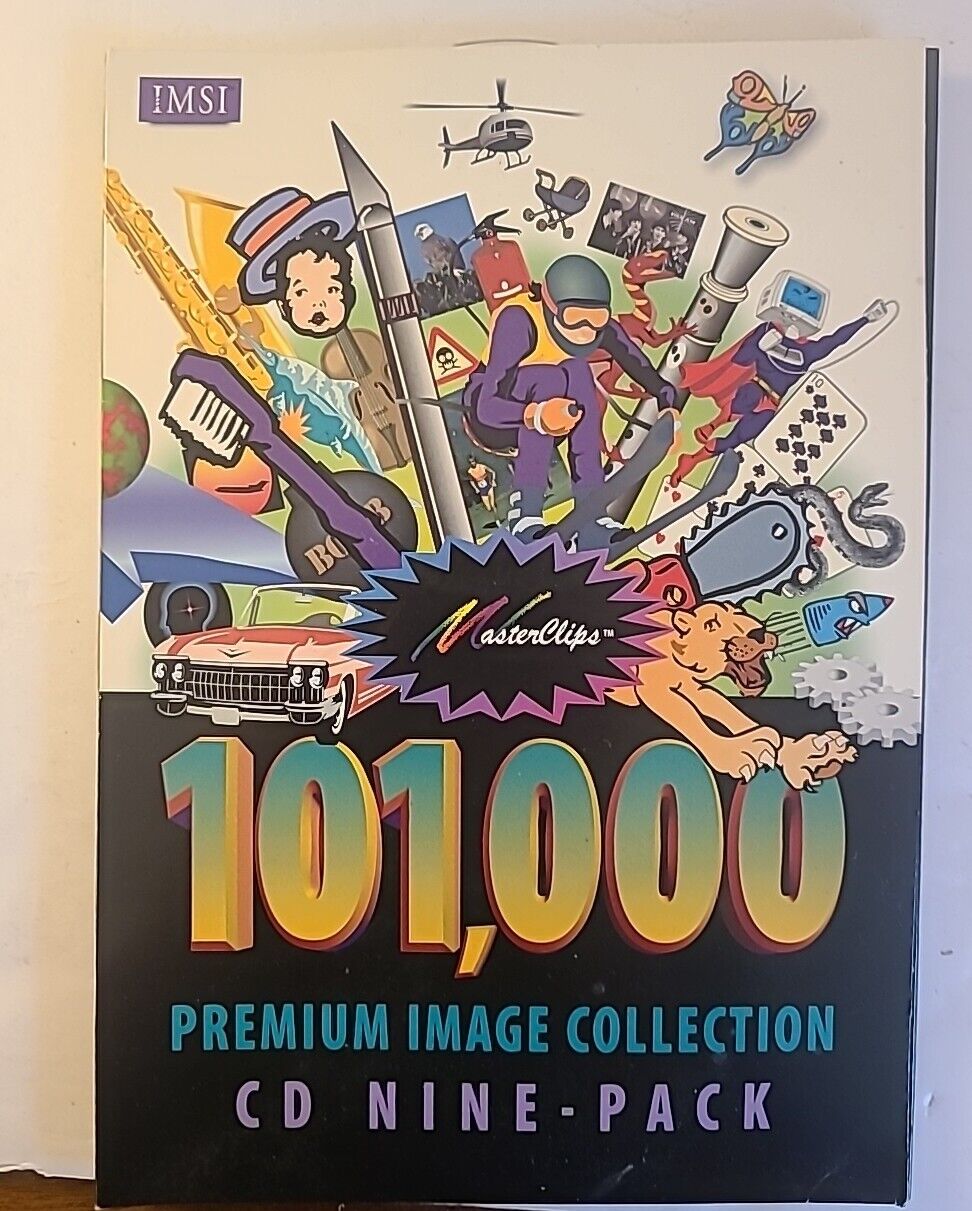 Masterclips 101,000 Premium Image Collection 9 CD Pack for Windows Vintage 1996