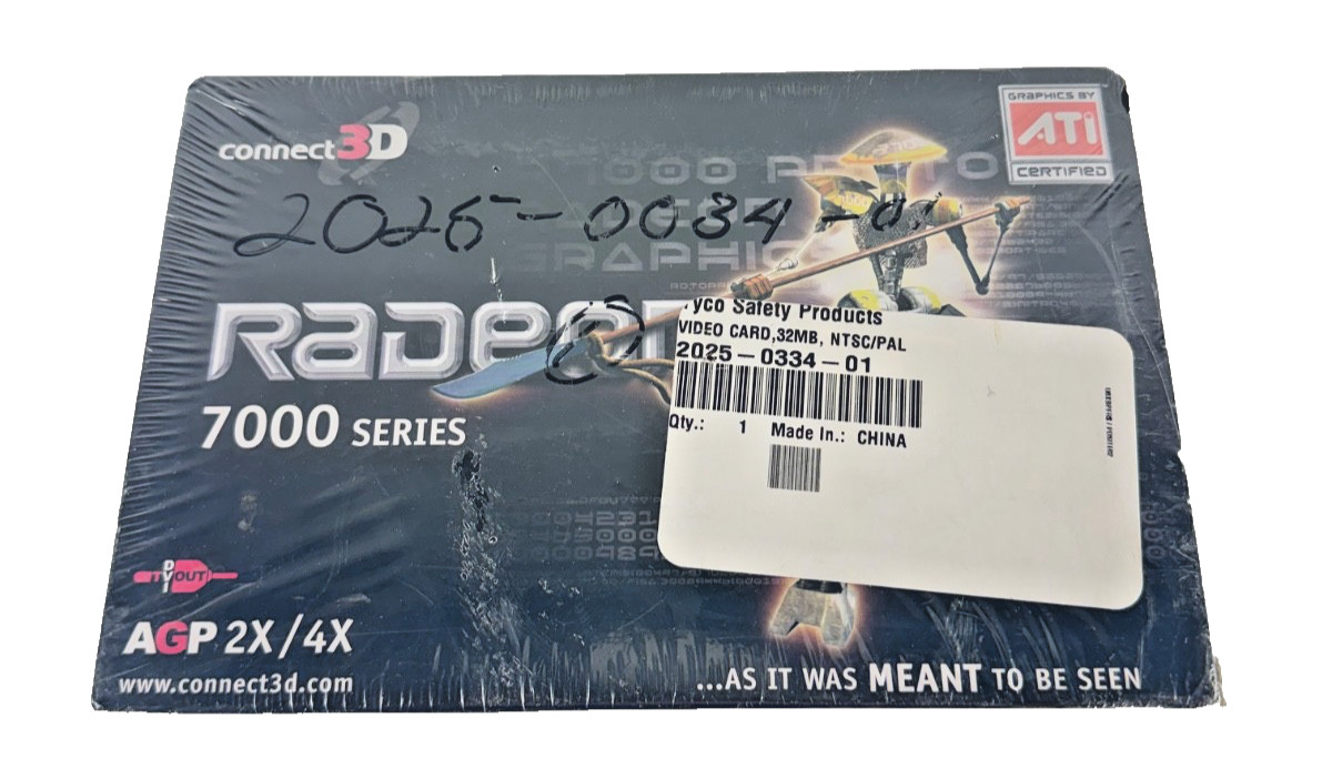 NEW IN BOX Connect 3D ATI Radeon VE 7000 32MB AGP Graphics Card - C3D 6011