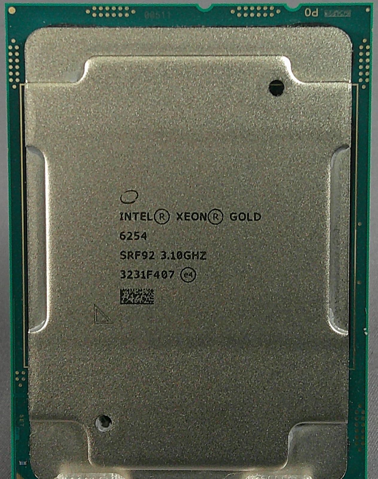 INTEL SRF92 INTEL XEON GOLD 6254 18-CORE CPU ***Used Good*** INTEL SRF92 INTEL XEON GOLD 6254 18-CORE CPU ***Used Good***