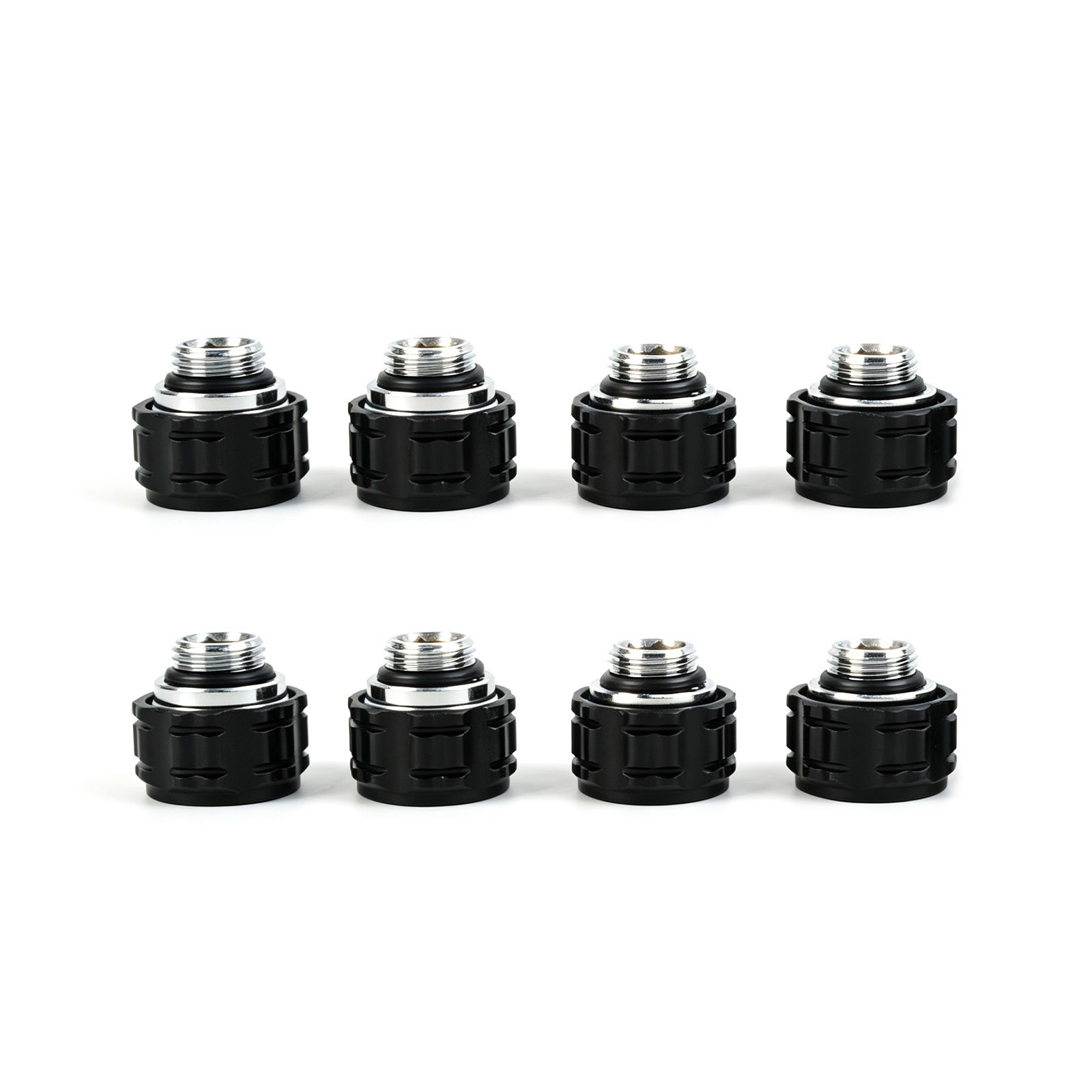 8PCS G1/4 Male 14mm Hard Tube Compression Fitting Black PC Water Cooling 8PCS G1/4 Male 14mm Hard Tube Compression Fitting Black PC Water Cooling
