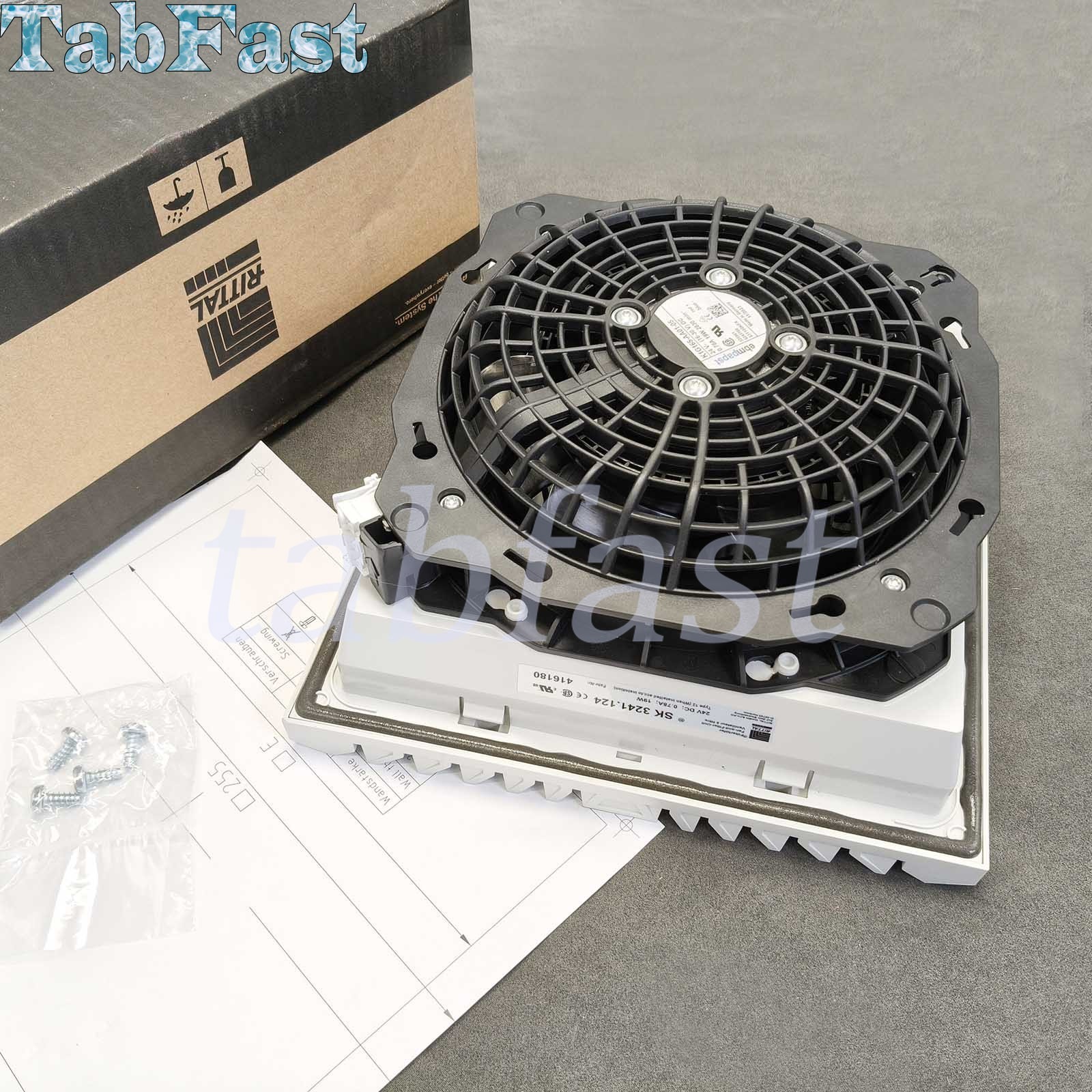 New Rittal SK3241.124 / SK 3241.124 Cabinet Cooling Fan DC 24V 19W Ebmpapst Fan New Rittal SK3241.124 / SK 3241.124 Cabinet Cooling Fan DC 24V 19W Ebmpapst Fan