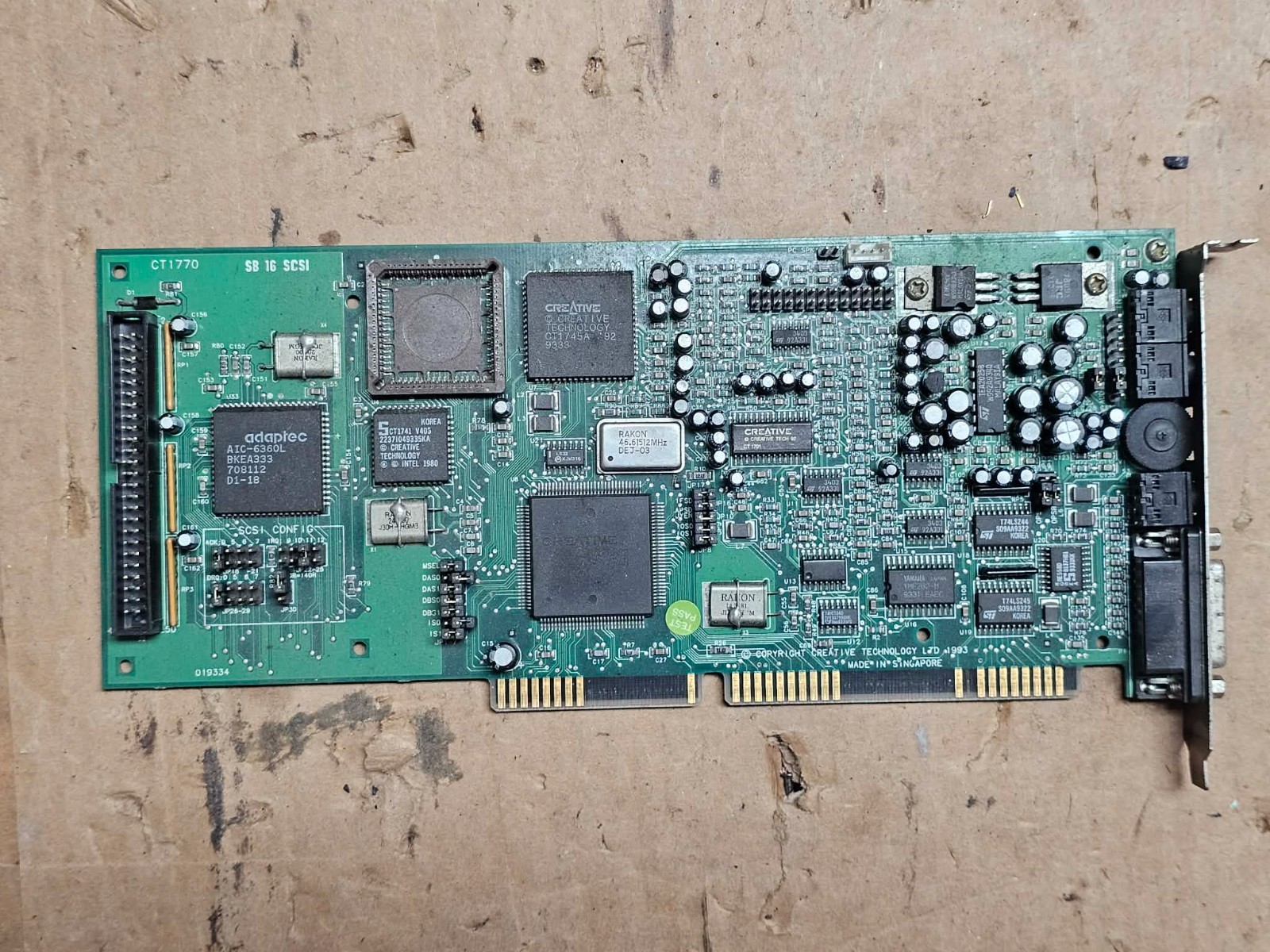 Vintage Retro Gaming Creative Labs Sound Blaster 16 CT1770 ISA Sound Card Yamaha Vintage Retro Gaming Creative Labs Sound Blaster 16 CT1770 ISA Sound Card Yamaha