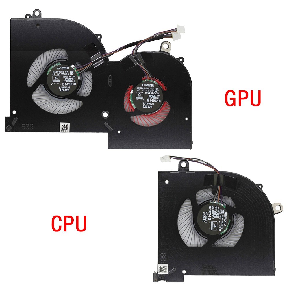 Replacement CPU GPU Cooling Fan For MSI GS65 Stealth GS65VR MS-16Q1 Q2 Q3 Q4 Q5 Replacement CPU GPU Cooling Fan For MSI GS65 Stealth GS65VR MS-16Q1 Q2 Q3 Q4 Q5