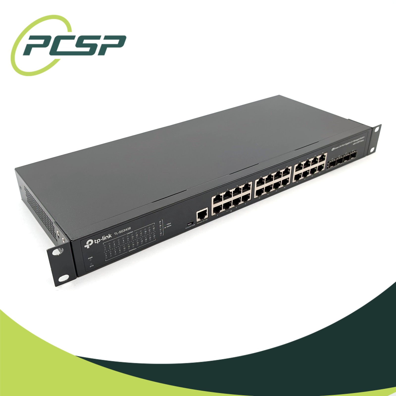 TP-Link TL-SG3428 JetStream 24-Port Gigabit L2+ Managed Switch 4x SFP w/ Ears TP-Link TL-SG3428 JetStream 24-Port Gigabit L2+ Managed Switch 4x SFP w/ Ears