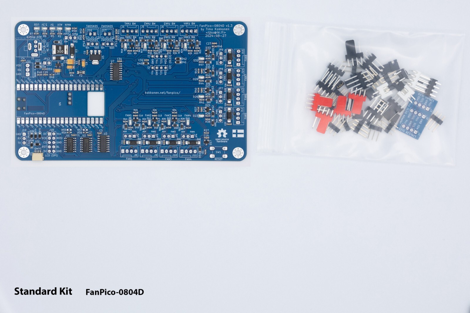 FanPico-0804D - Programmable PWM (PC) Fan Controller [DIY Kit]