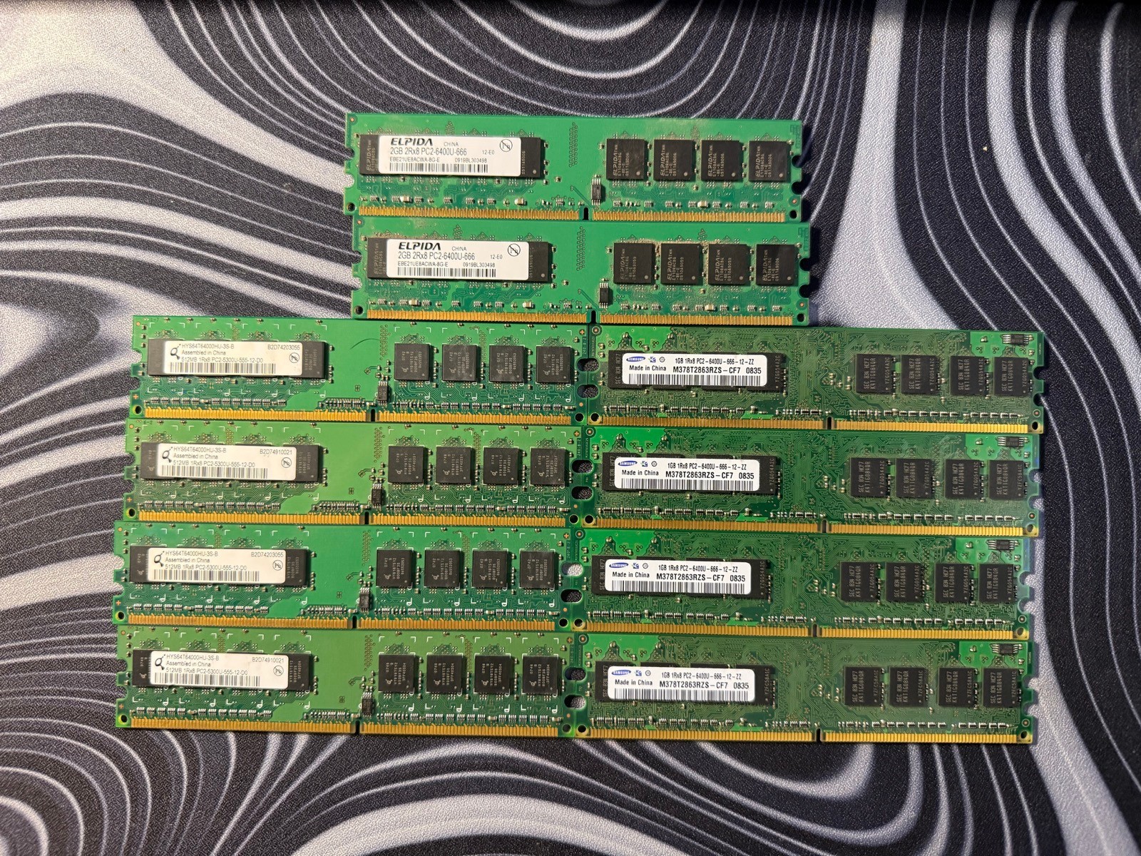 10GB DDR2 Desktop RAM Lot – Samsung/Elpida/Hynix PC2-5300 PC2-6400