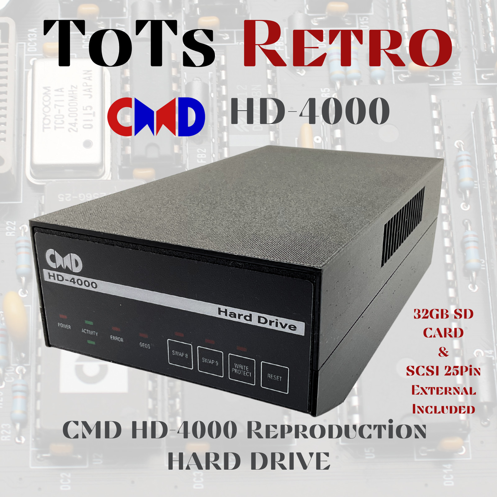 CMD Reproduction HD-4000 Hard Drive For Commodore c64 c128 and more CMD Reproduction HD-4000 Hard Drive For Commodore c64 c128 and more