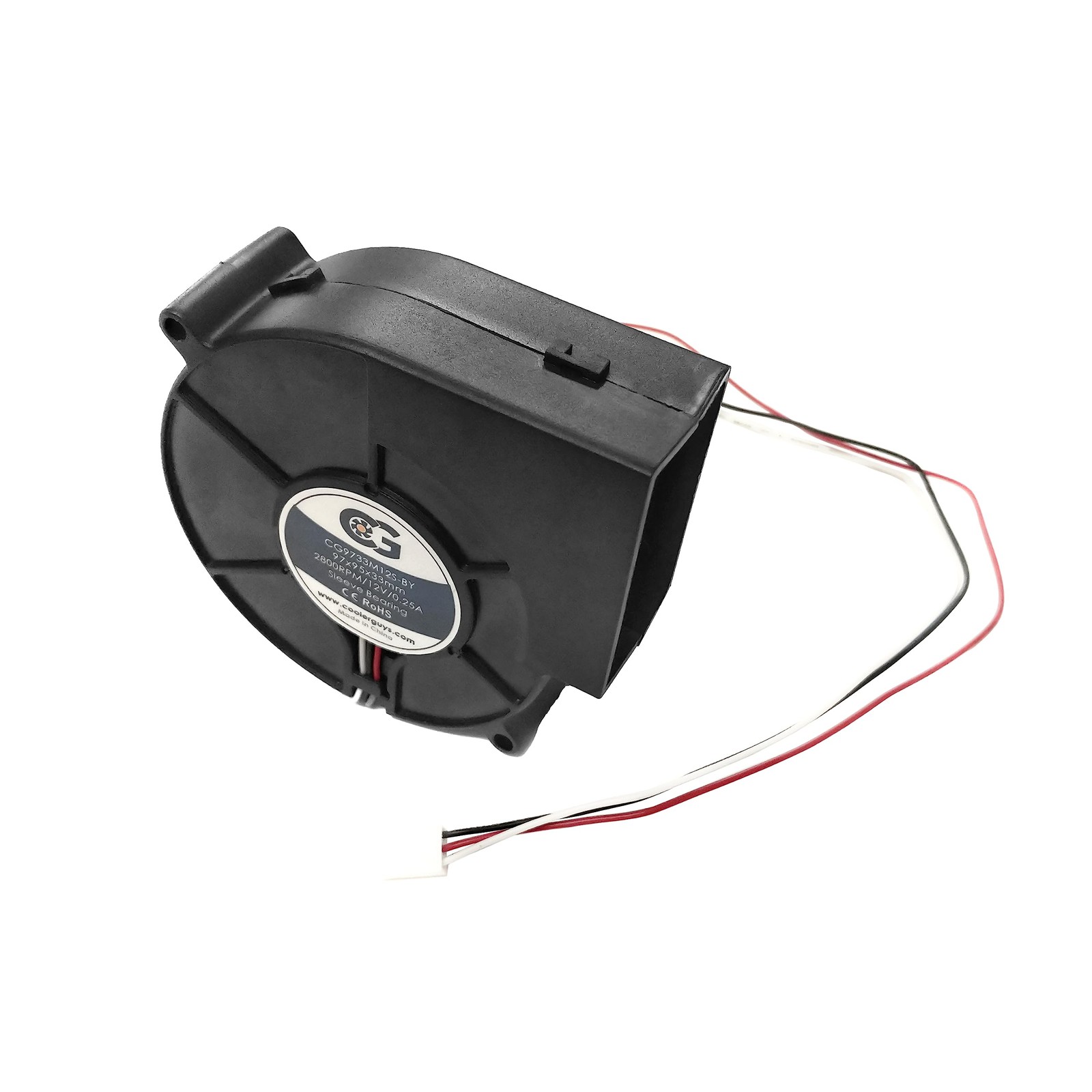 Coolerguys 97mm Medium Speed Blower Fan, 12V DC, 3-Pin, Desktop Compatible