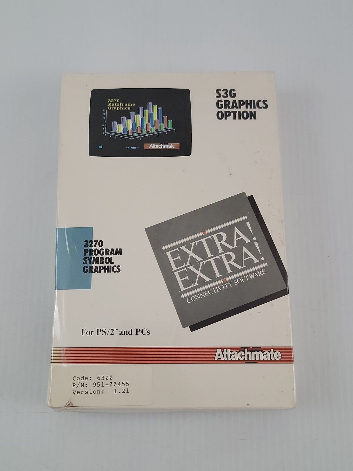 VINTAGE PC IBM SOFTWARE S3G GRAPHICS OPTION BY ATTATCHMATE 1987 PROGRAM GRAPHICS