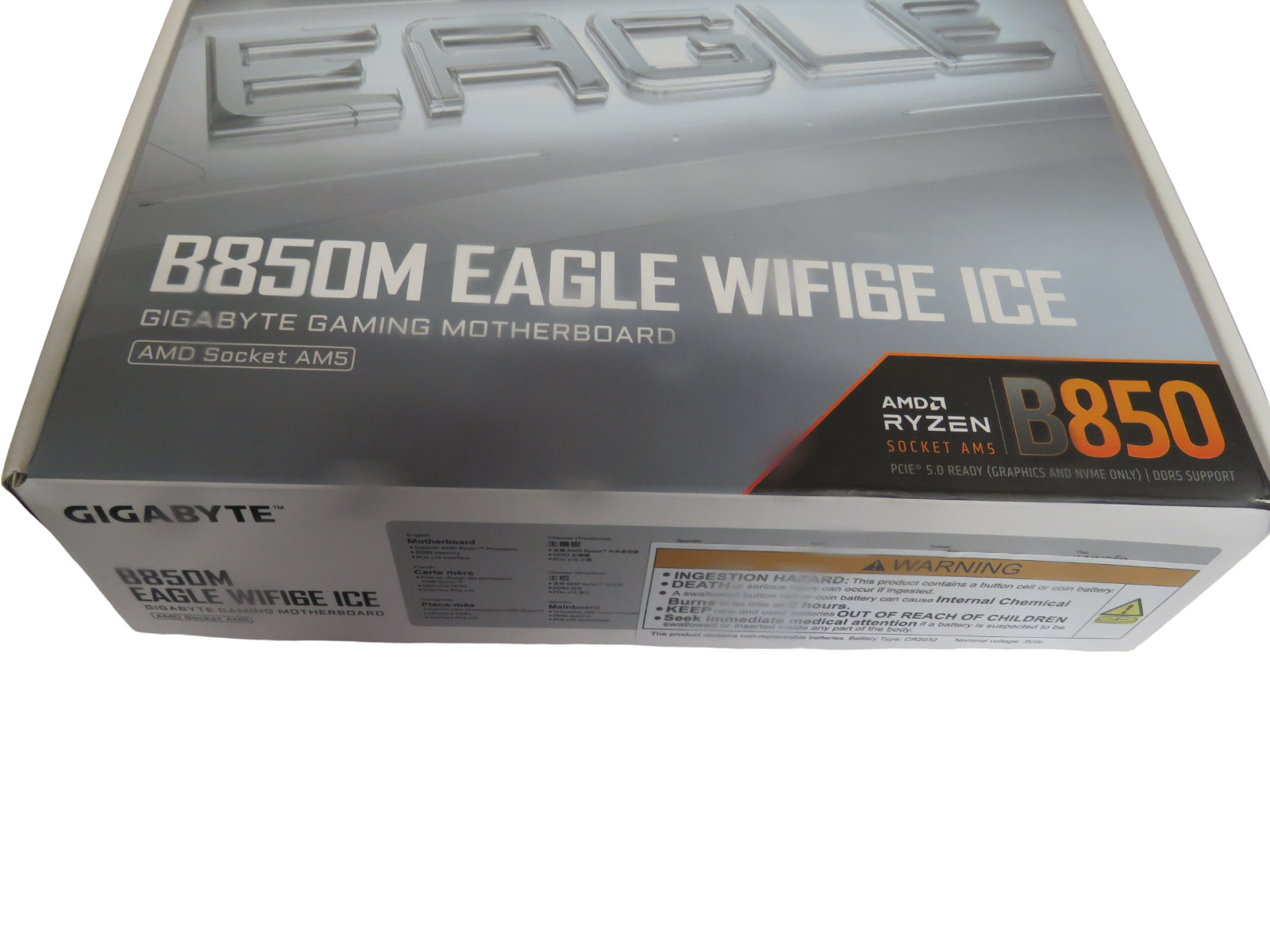 GIGABYTE B850M Eagle WIFI6E ICE AM5 DDR5 Motherboard USB-C 2.5GbE - OPEN BOX GIGABYTE B850M Eagle WIFI6E ICE AM5 DDR5 Motherboard USB-C 2.5GbE - OPEN BOX