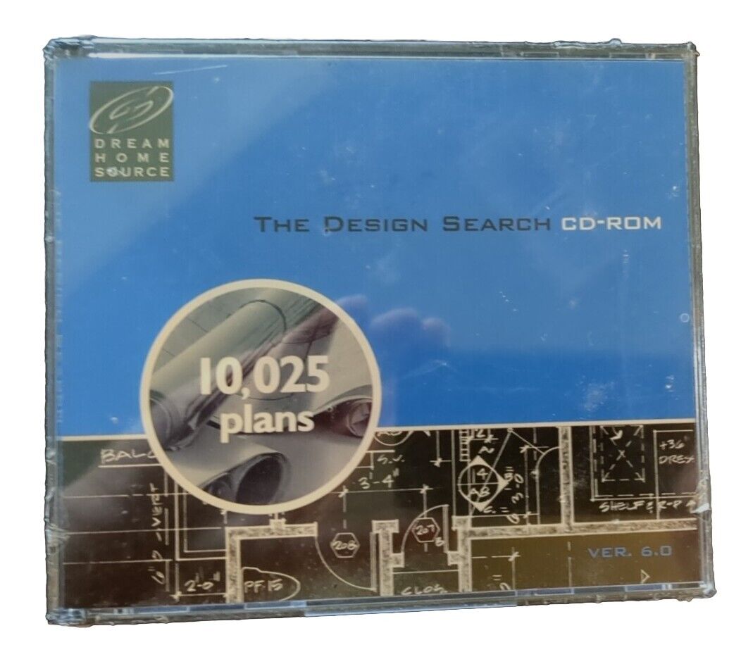 4 CD ROM - DREAM HOME SOURCE THE DESIGN SEARCH 10,025 PLANS 2001 VINTAGE