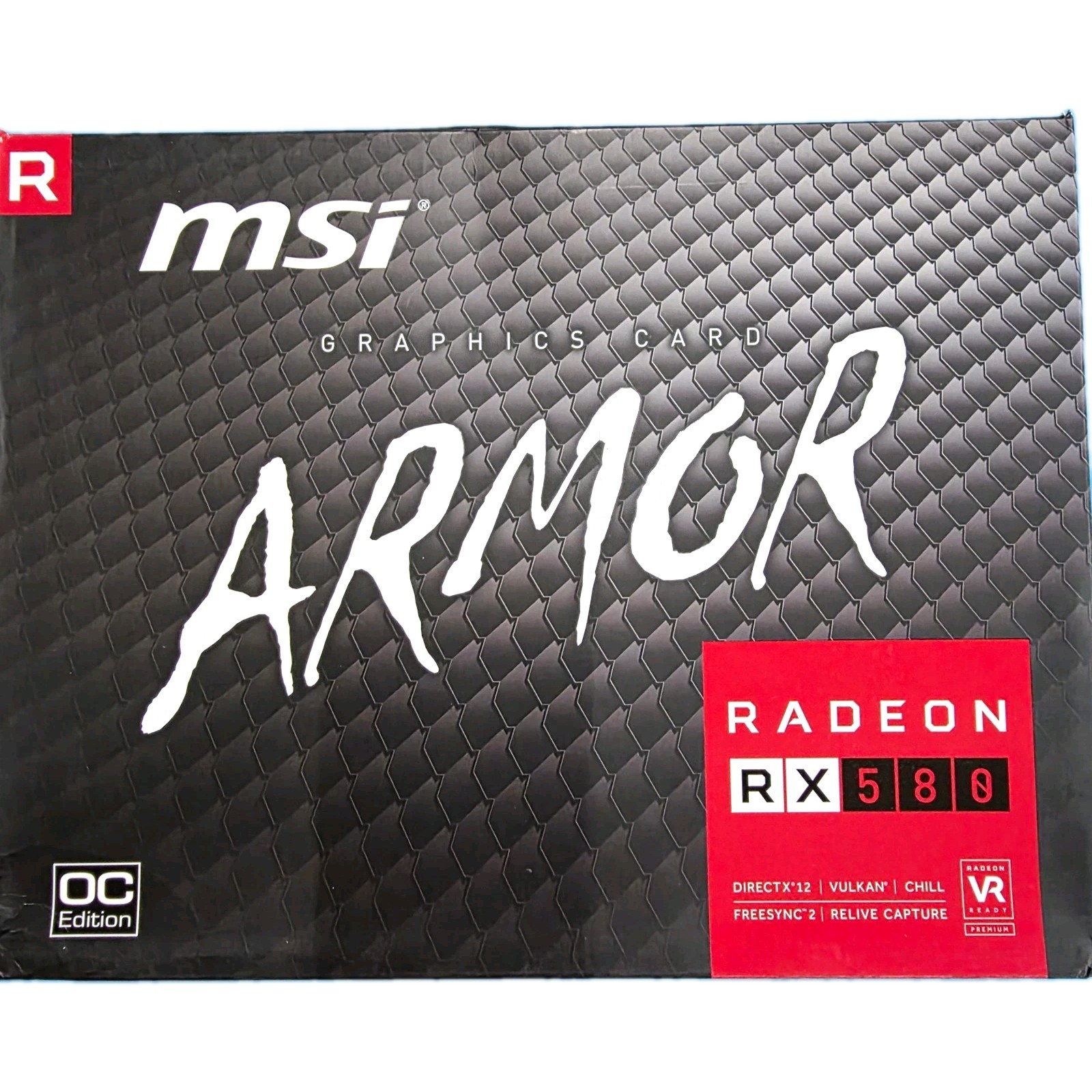 MSI Radeon RX 580 ARMOR OC Edition PCI Express Graphics Card MSI Radeon RX 580 ARMOR OC Edition PCI Express Graphics Card