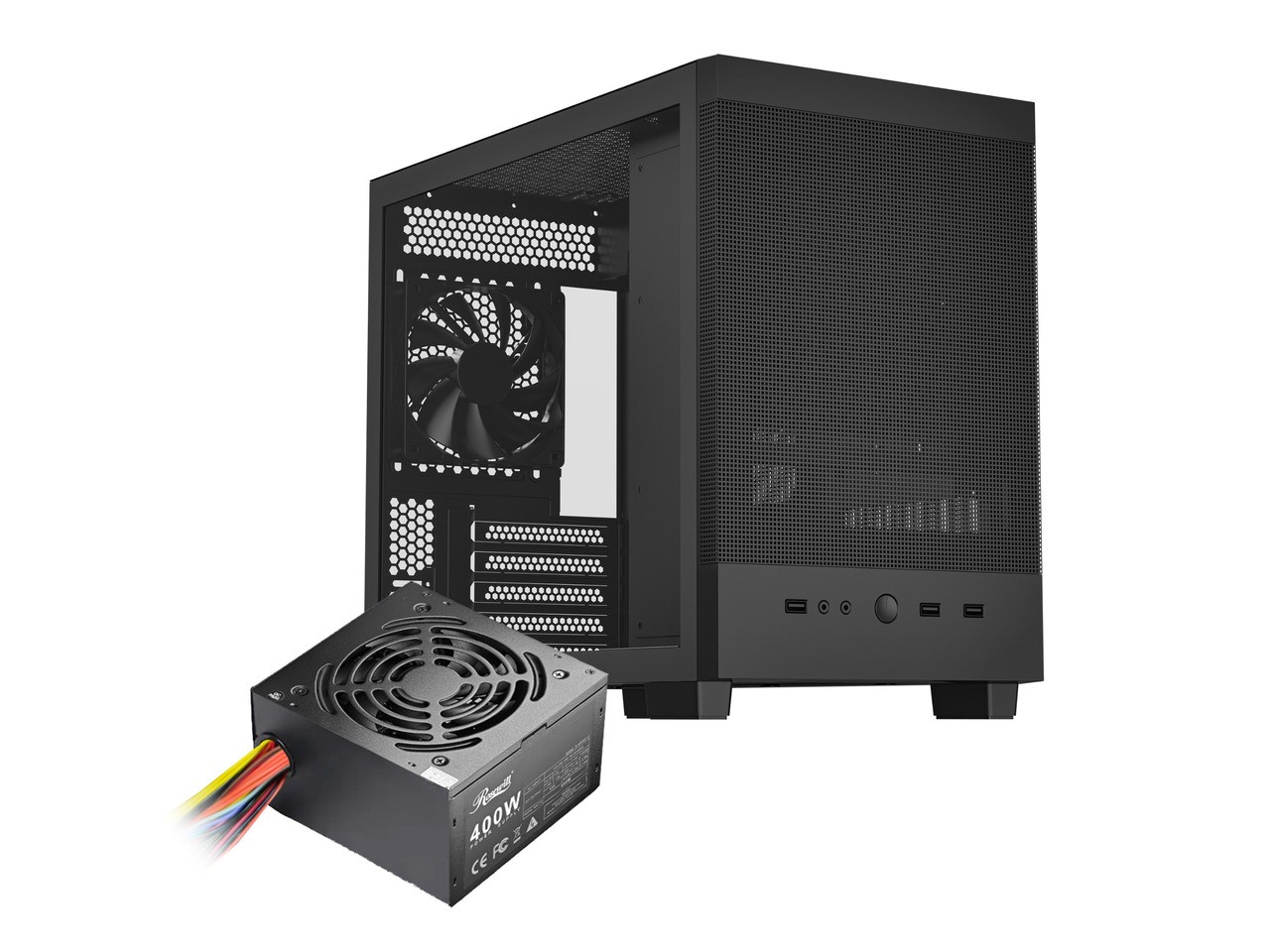 Rosewill Micro ATX Mini PC Computer Case with Pre-Installed 400W Power Supply | Rosewill Micro ATX Mini PC Computer Case with Pre-Installed 400W Power Supply |