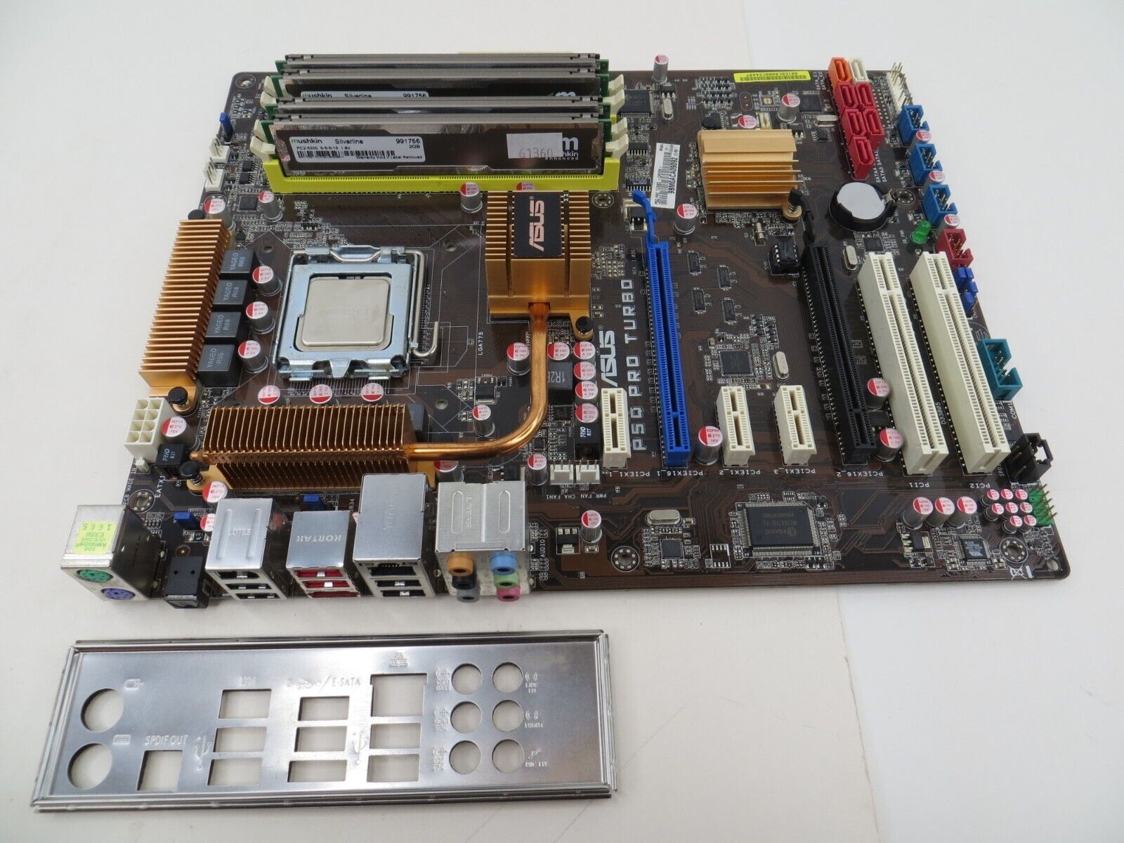 Asus P5Q Turbo Intel LGA775 Motherboard + Q6600 Quad Core CPU + 8GB DDR2 Combo