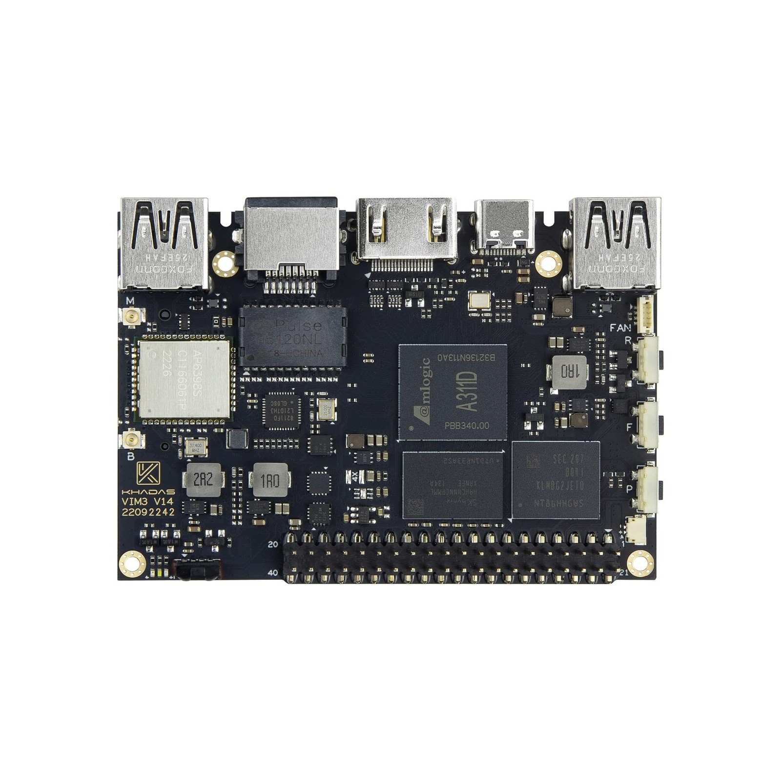 Khadas VIM3 4+32GB Amlogic A311D Single Board Computer with 5.0 Tops NPU Mini... Khadas VIM3 4+32GB Amlogic A311D Single Board Computer with 5.0 Tops NPU Mini...