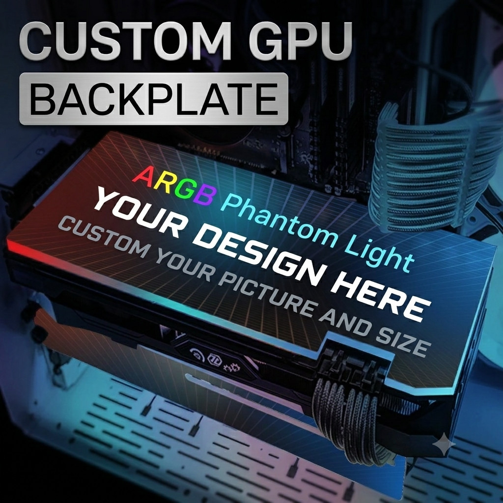 Custom ARGB GPU Backplate | Personalized Photo & Size Light Board