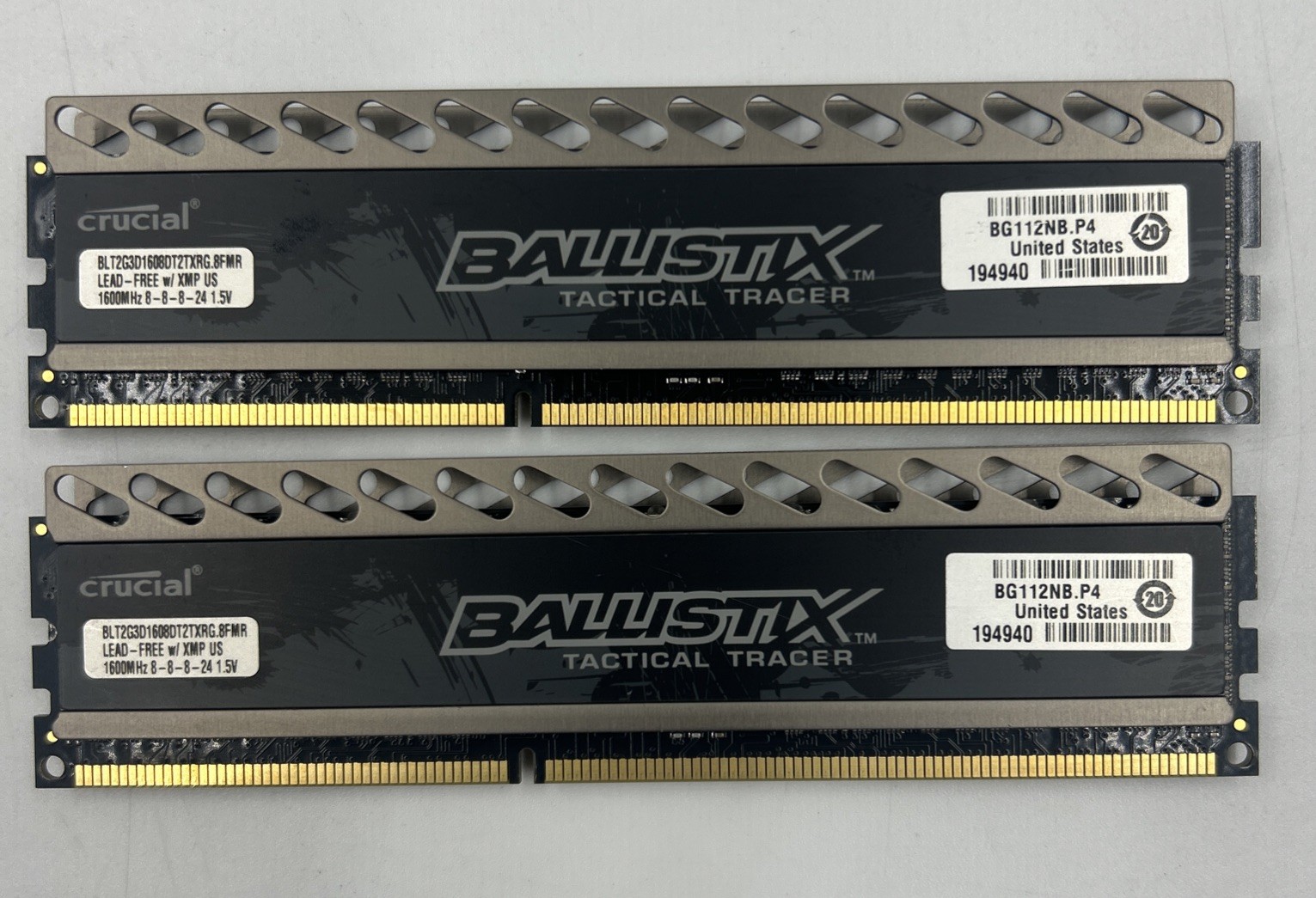 Lot Of 2 Crucial Ballistix BLT2G3D1608DT2TXRG is desktop DDR3 performance RAM Lot Of 2 Crucial Ballistix BLT2G3D1608DT2TXRG is desktop DDR3 performance RAM
