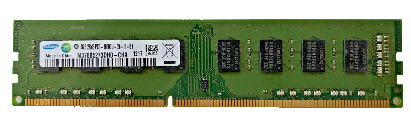Samsung 4GB PC3-10600U DDR3 1333MHz 240 PIN Desktop Ram | M378B5273DH0-CH9