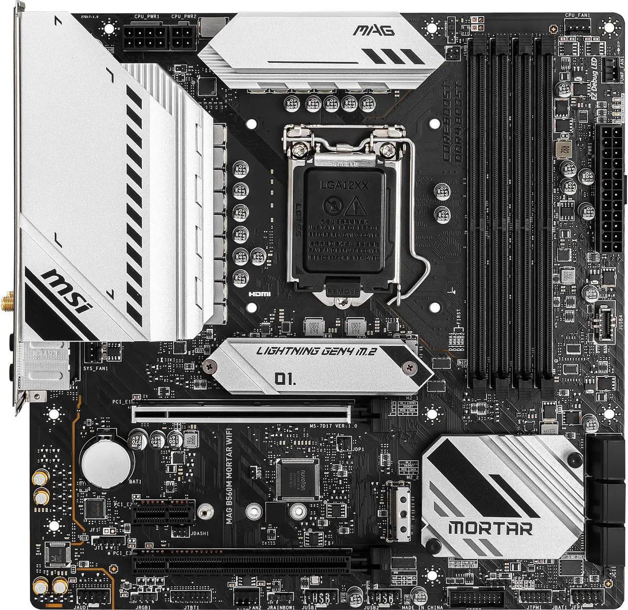MSI MAG B560M MORTAR WIFI LGA 1200 Intel B560 Micro ATX Intel Motherboard MSI MAG B560M MORTAR WIFI LGA 1200 Intel B560 Micro ATX Intel Motherboard