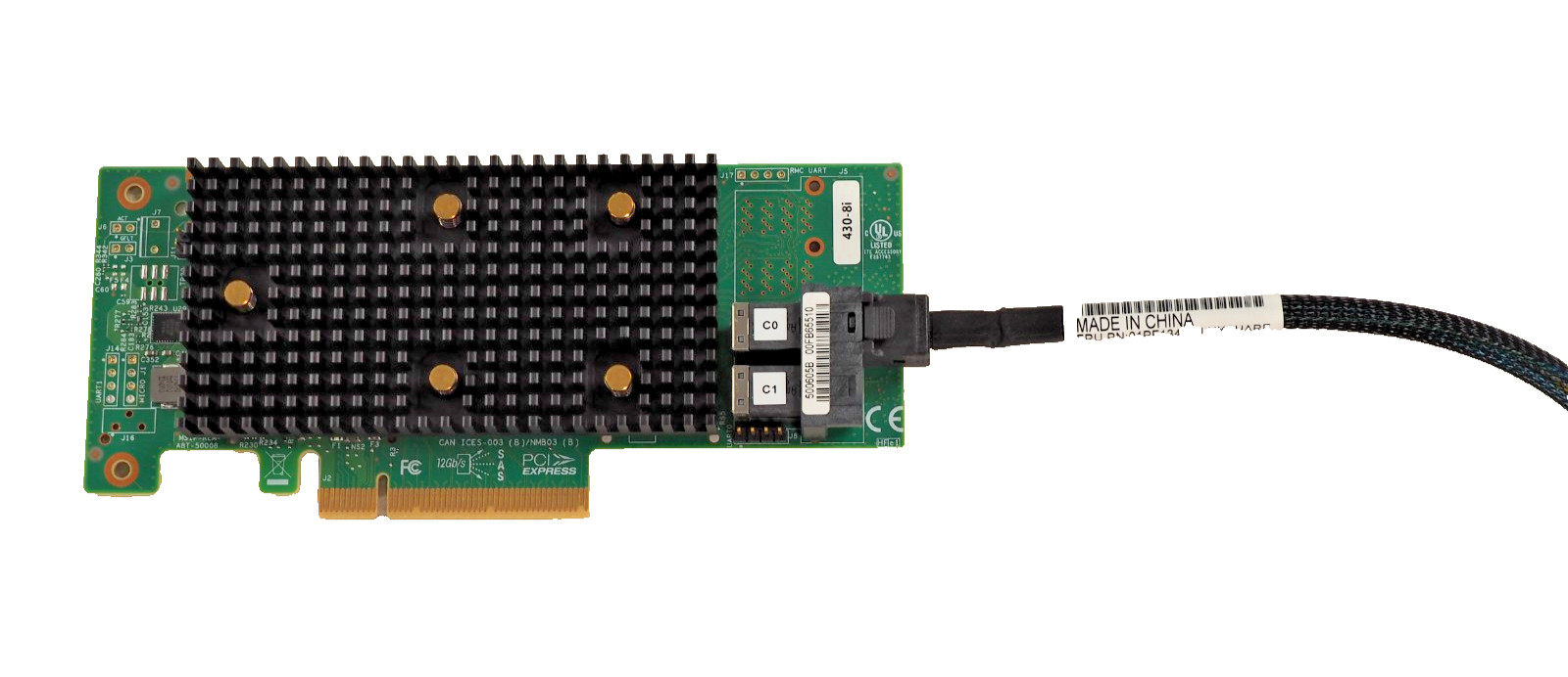 Lenovo ThinkSystem 01KN500 Avago 430-8i SAS/SATA 12Gb HBA Adapter w/01PF134 Wire Lenovo ThinkSystem 01KN500 Avago 430-8i SAS/SATA 12Gb HBA Adapter w/01PF134 Wire