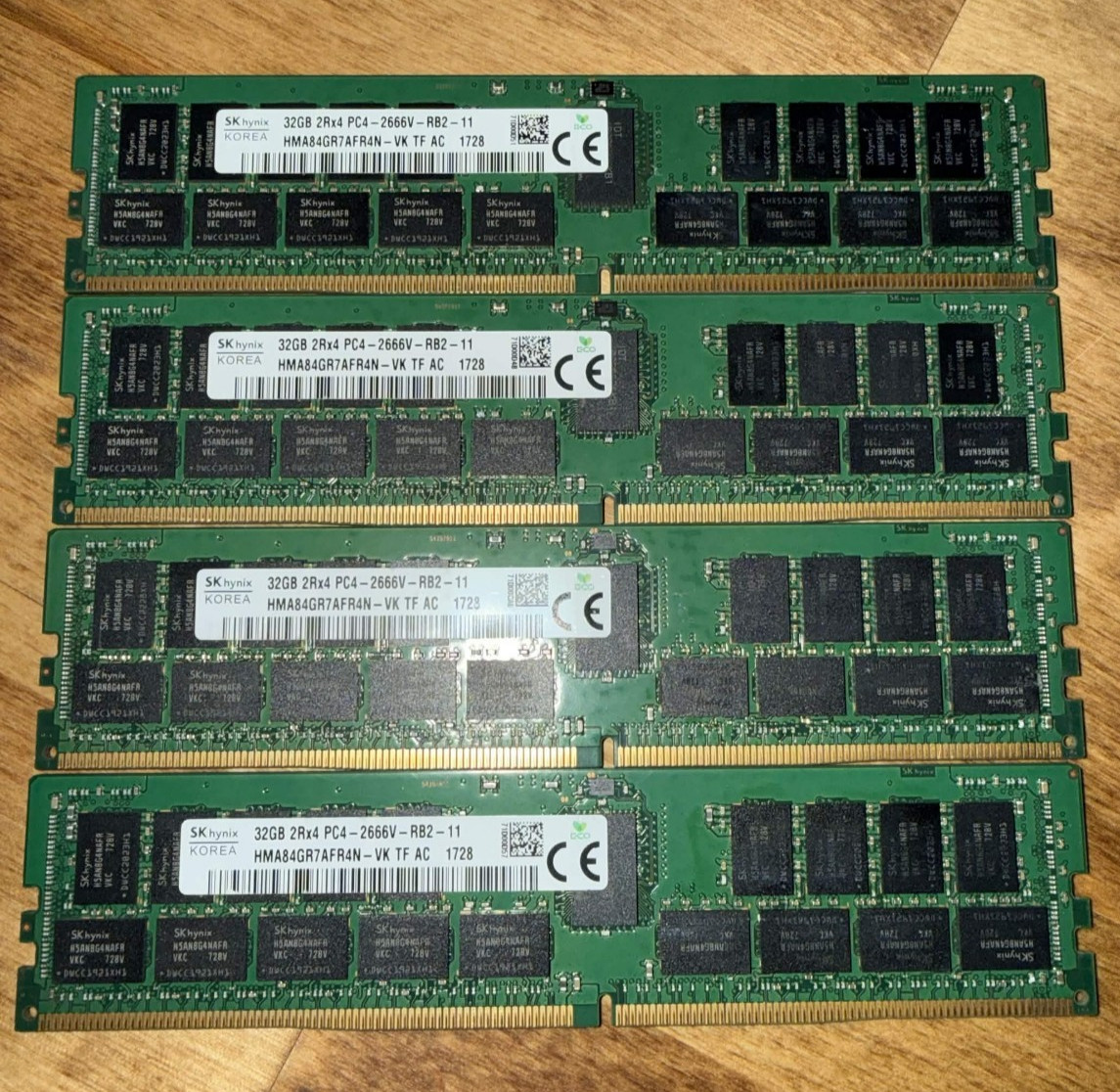 Hynix HMA84GR7AFR4N-VK T3 AD PC4 2666V-RB2-11 32X4 128GB 32GBX4