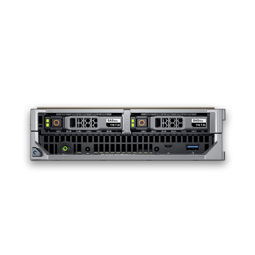 Dell PowerEdge M640 Blade Server 2x Silver 4210 10C 512GB 2x 1.2TB 10K SAS H330