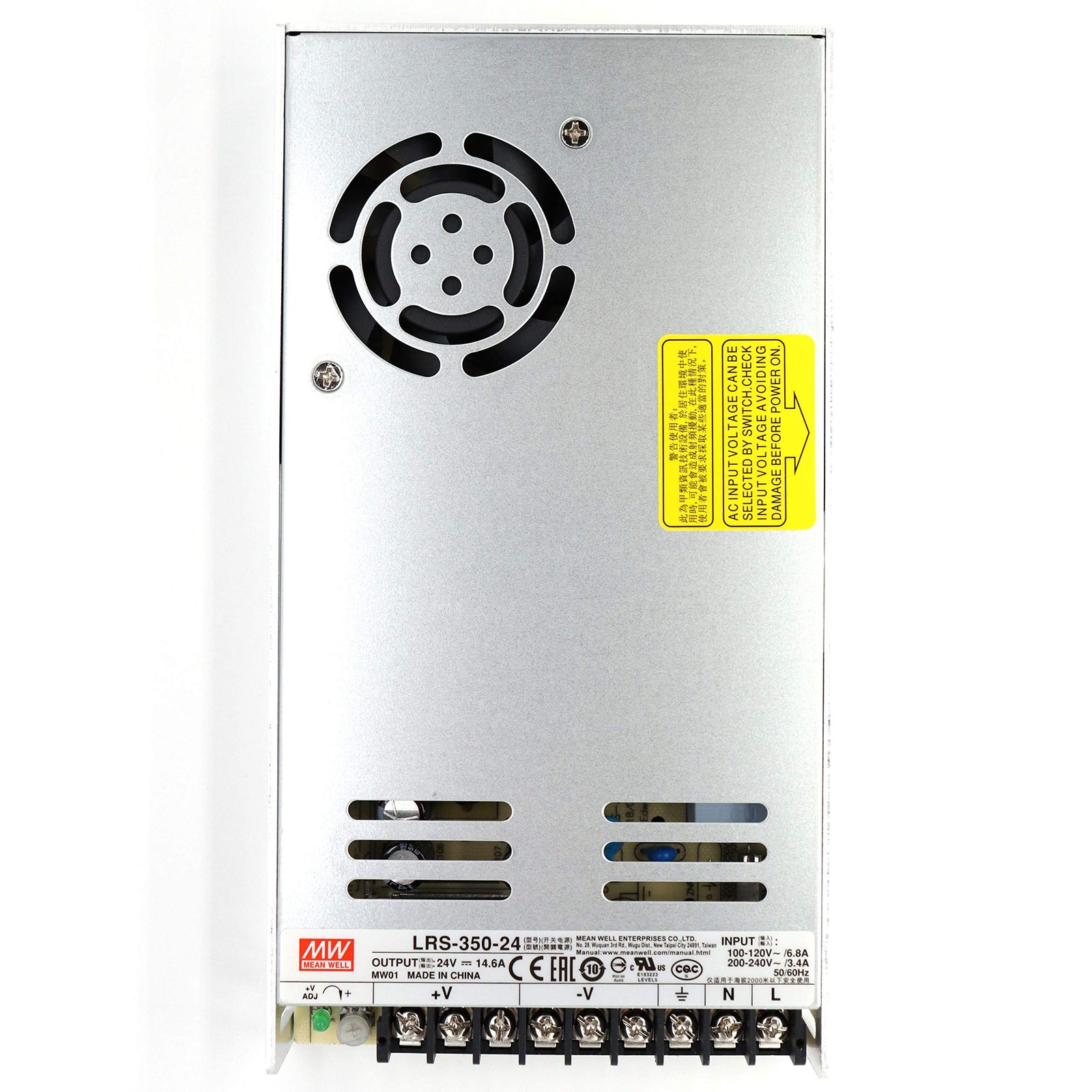 LRS-350-24 AC/DC Switching Power Supply 350.4W 24V 14.6 Amp Single Output (LR... LRS-350-24 AC/DC Switching Power Supply 350.4W 24V 14.6 Amp Single Output (LR...