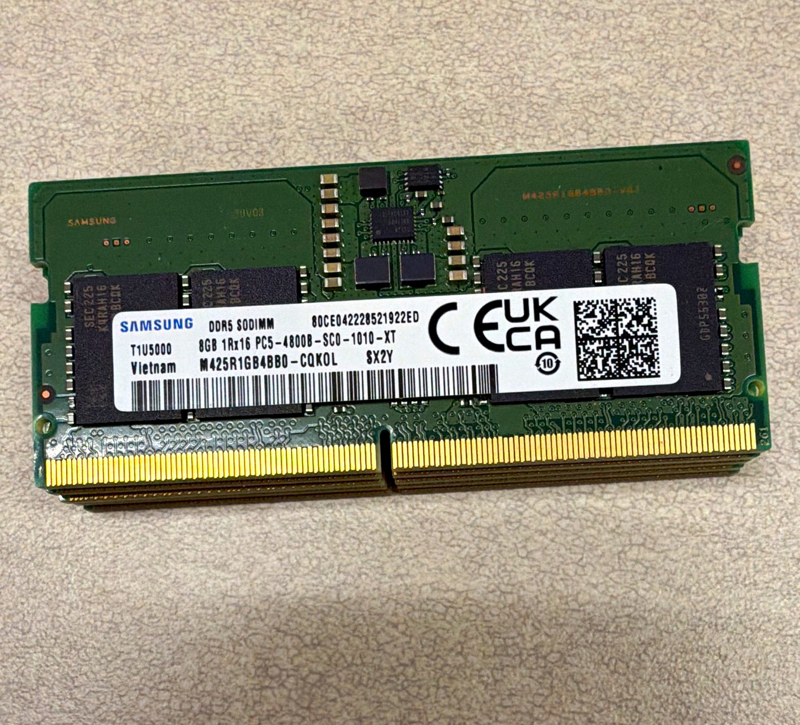 Samsung 8GB DDR5 SO-DIMM PC5-4800 262-Pin Non-ECC RAM M425R1GB4BB0-CQK0L