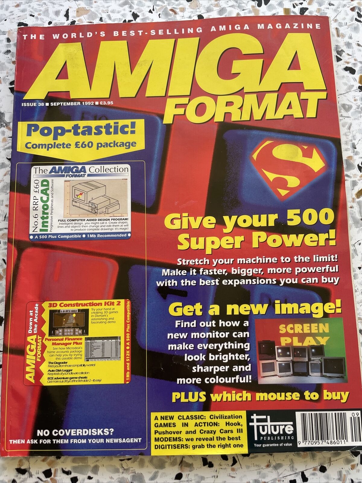 Lot of 5 Amiga Format Magazine Issues from 1991- 1993