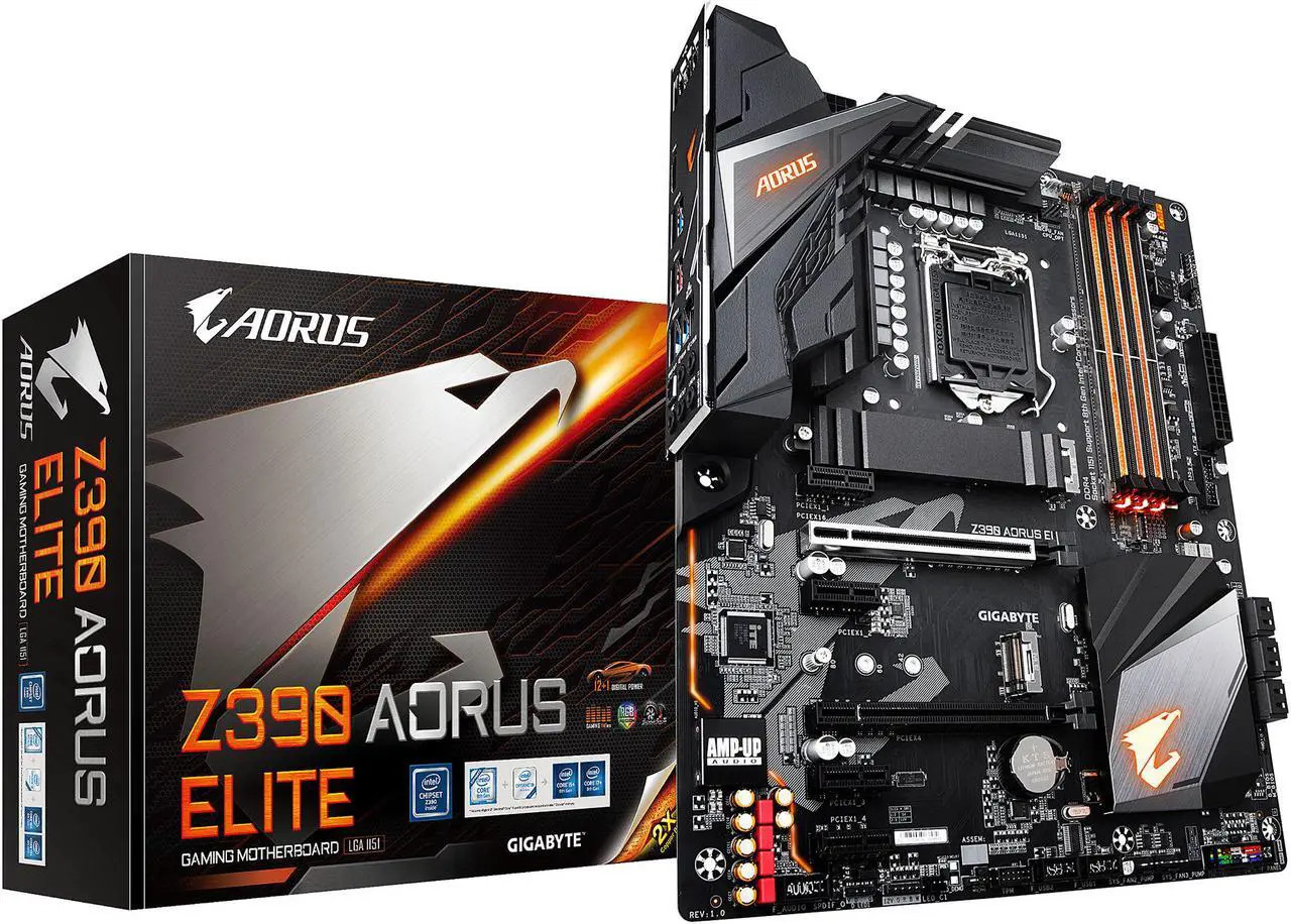 (Factory Refurbished) GIGABYTE Z390 AORUS ELITE LGA 1151 Intel ATX Motherboard (Factory Refurbished) GIGABYTE Z390 AORUS ELITE LGA 1151 Intel ATX Motherboard