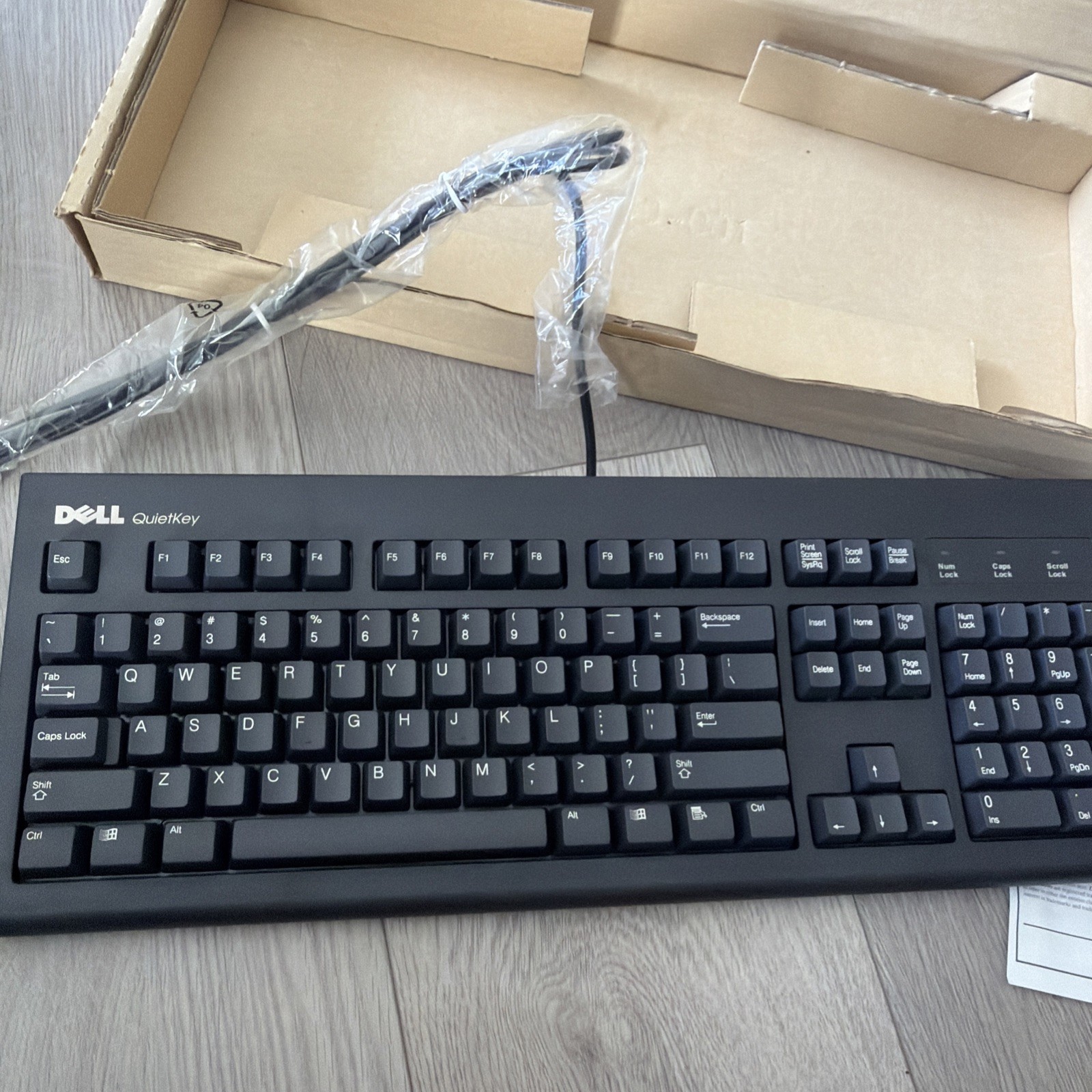 Vintage Dell QuietKey Black Keyboard Model RT7D5JTW - NEW OPEN BOX Vintage Dell QuietKey Black Keyboard Model RT7D5JTW - NEW OPEN BOX