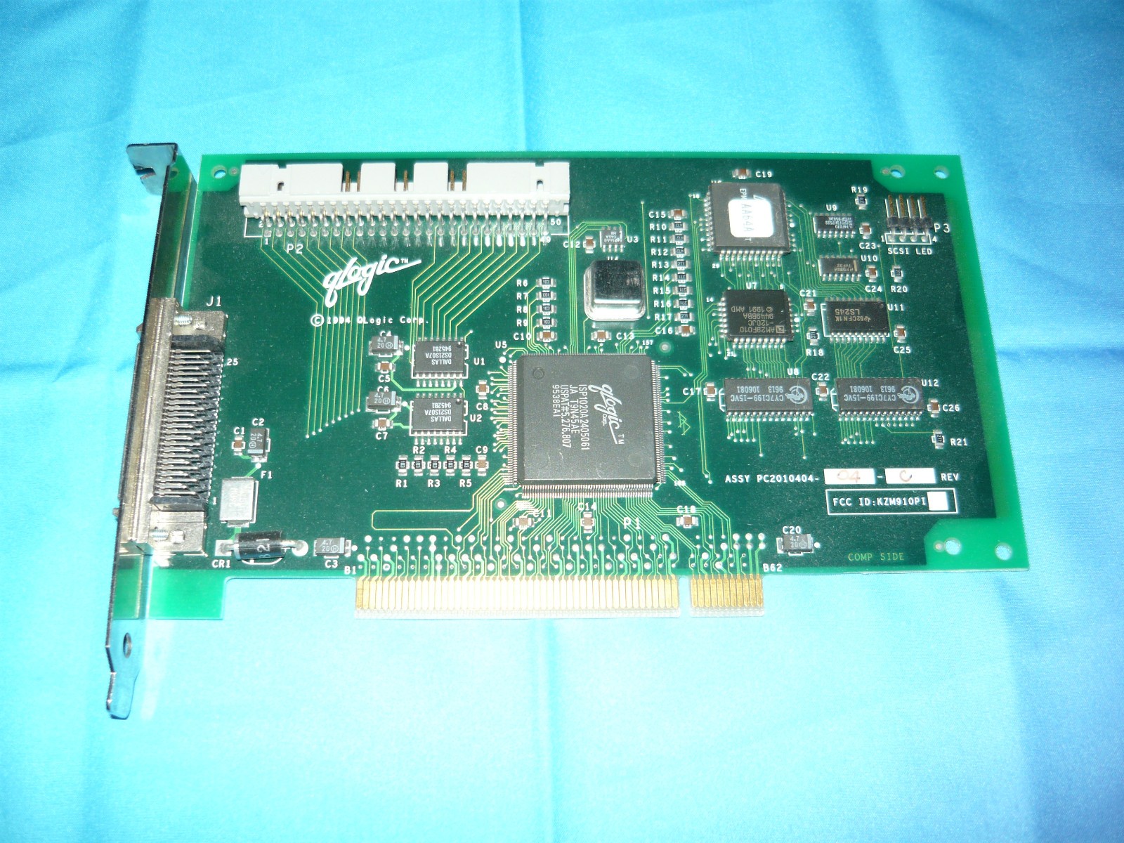 Vintage Qlogic ISP1020A PCI SCSI Server Controller Card Used