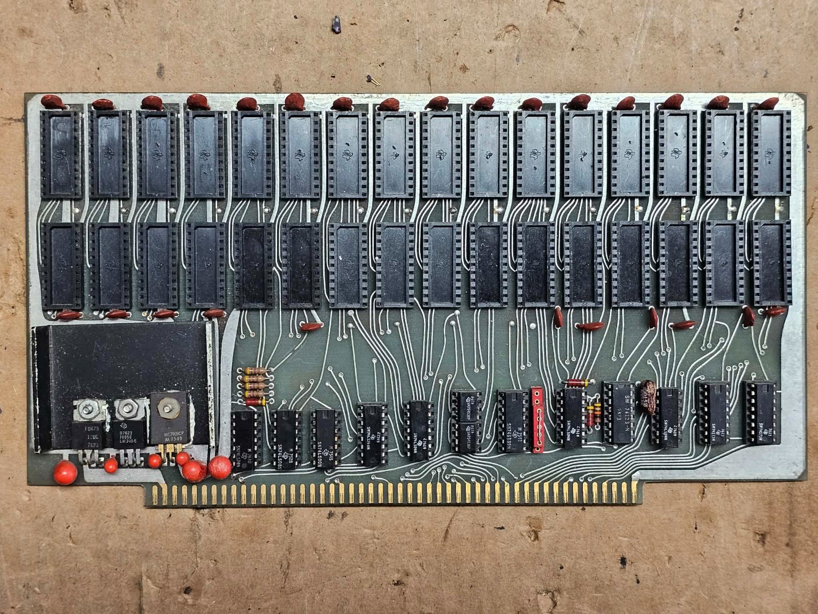 Vintage Retro S-100 IMS Altair Memory/Ram Expansion Board 32 IC Sockets TTL Gold