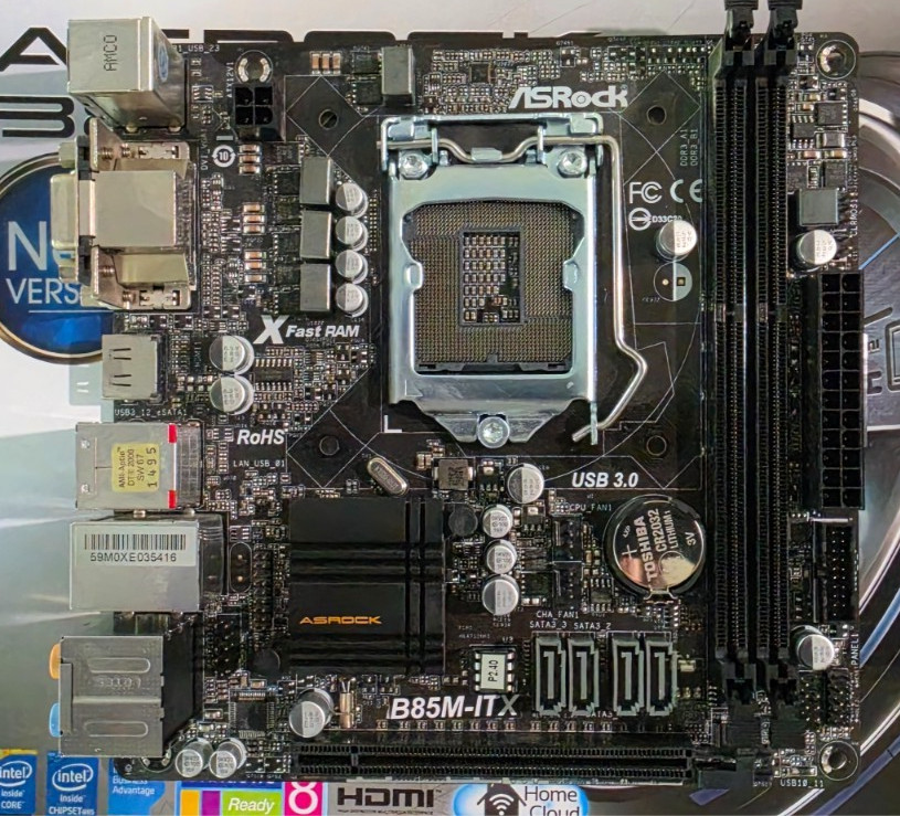 Asrock B85M-ITX Motherboard -- Socket 1150 -- DDR3 1600 -- Mini-ITX
