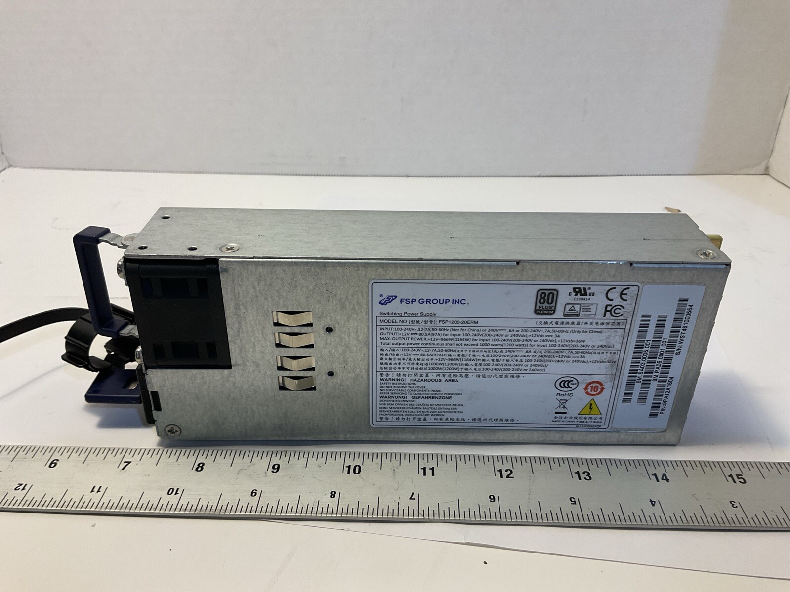 FSP Switching Power Supply FSP1200-20ERM Tested Working FSP Switching Power Supply FSP1200-20ERM Tested Working