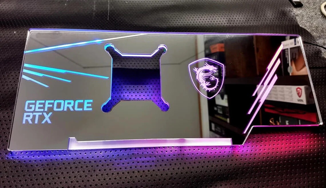 Custom Pic ARGB Mirrored GPU Backplate Mirrored GPU Side Panel Gaming PC Case Custom Pic ARGB Mirrored GPU Backplate Mirrored GPU Side Panel Gaming PC Case