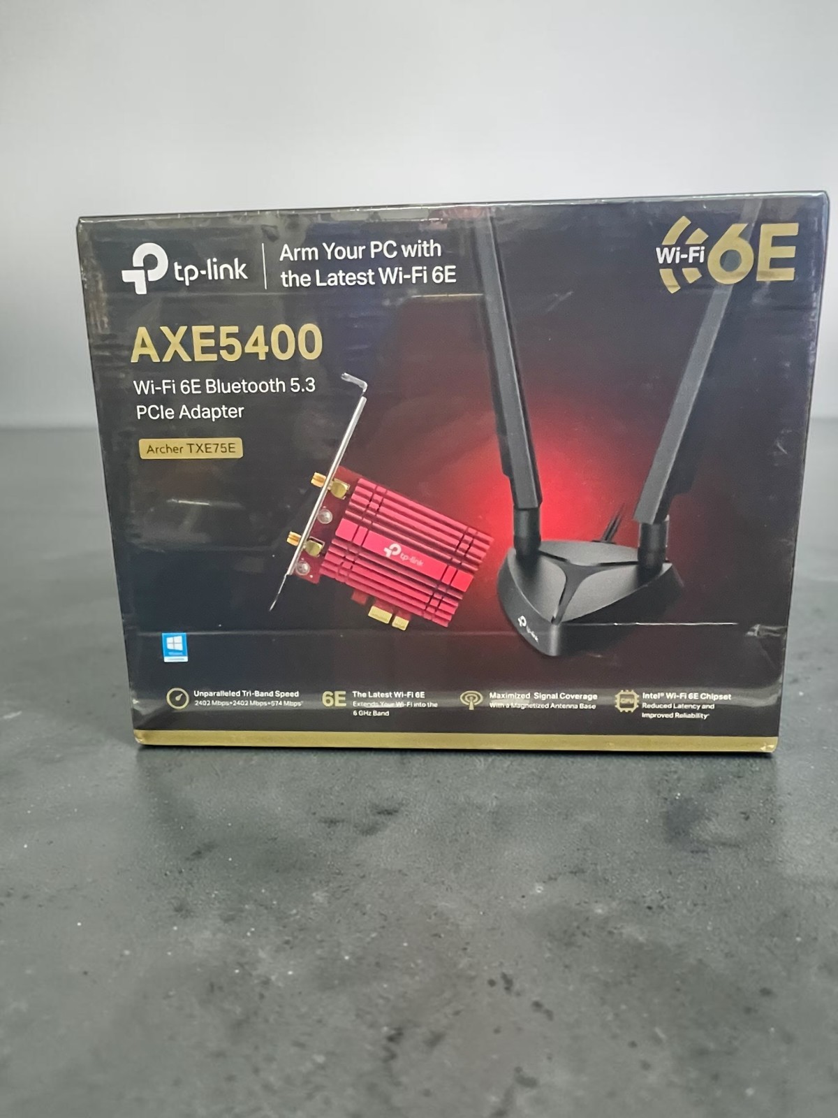 TP-Link AXE5400 Wi-Fi 6E Bluetooth 5.2 PCIe Adapter Archer TXE75E New Sealed