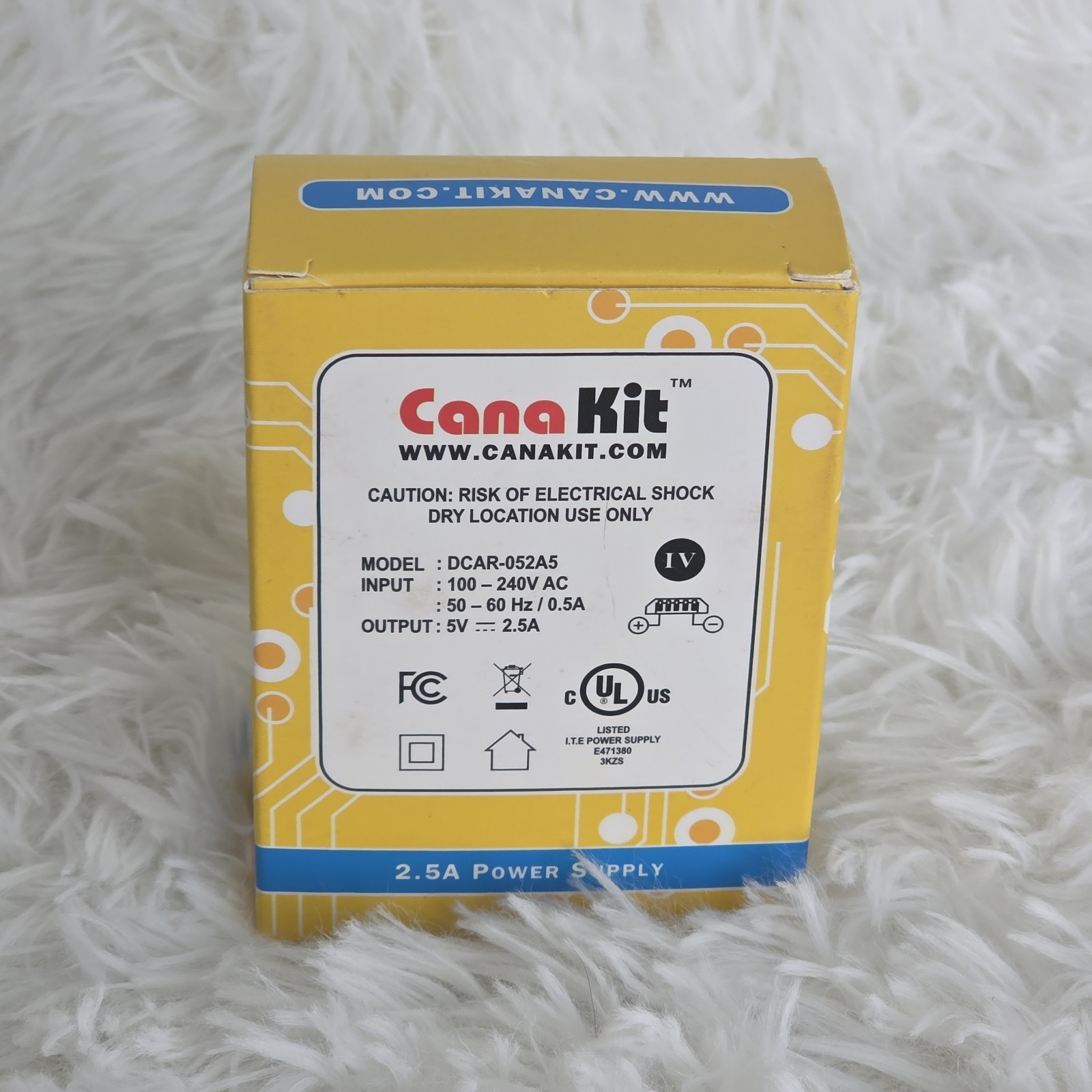 CanaKit 5V 2.5A Micro USB Raspberry Pi 3 B+ Power Supply / Adapter UL Listed