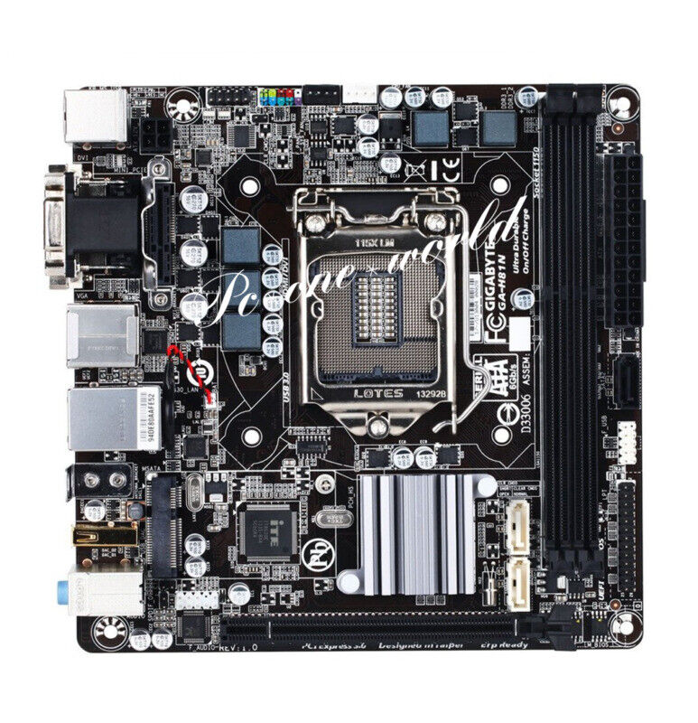Gigabyte GA-H81N Motherboard LGA 1150 DDR3 DIMM Intel H81 USB3.0 SATA3 Mini-ITX