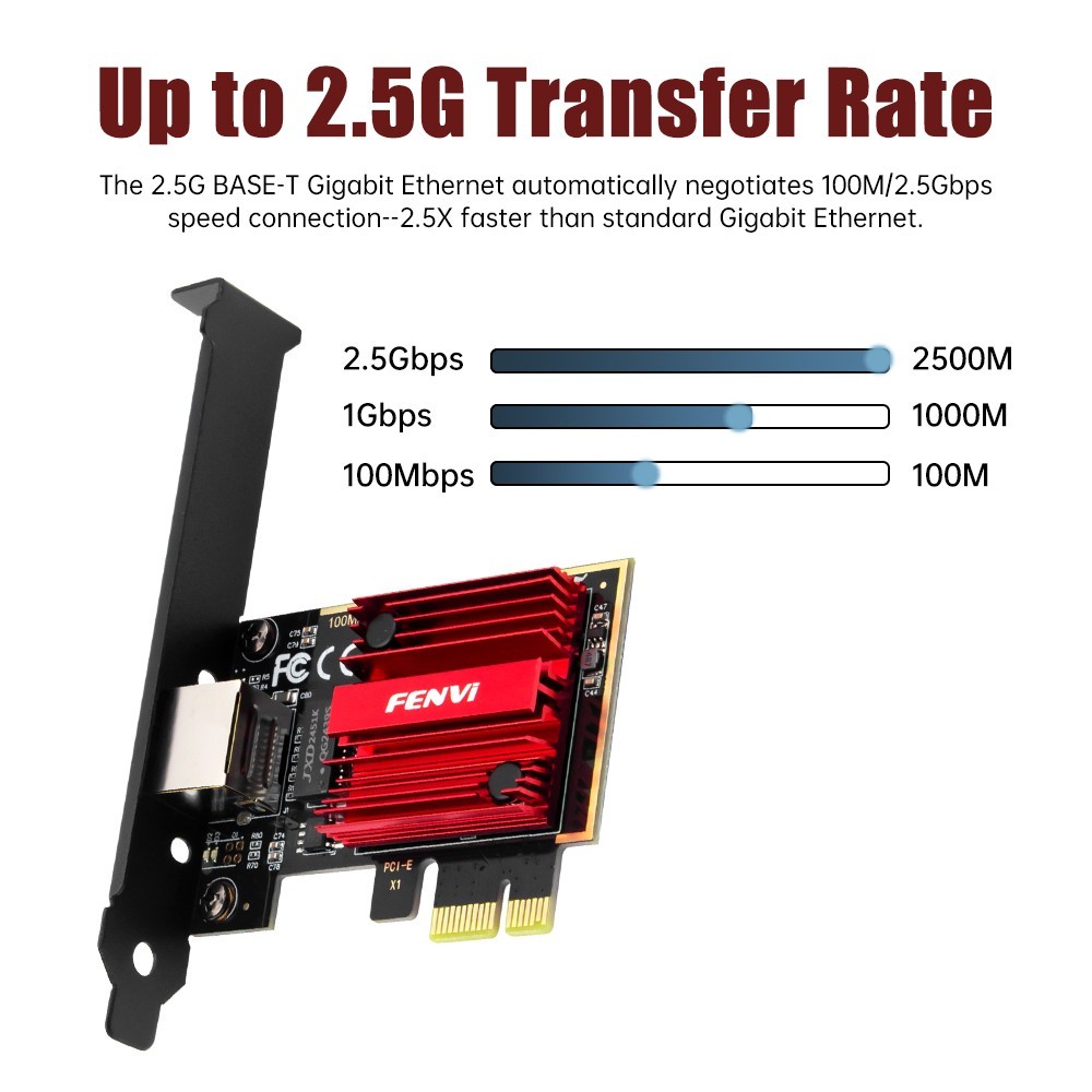 2.5Gbps PCIe Network Adapter Realtek RTL8125B Chip Multi-Gigabit Ethernet Card 2.5Gbps PCIe Network Adapter Realtek RTL8125B Chip Multi-Gigabit Ethernet Card