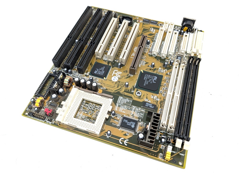 Untested AGP-ALI Motherboard Socket Socket 7 Motherboard PCI Retro ISA Vintage Untested AGP-ALI Motherboard Socket Socket 7 Motherboard PCI Retro ISA Vintage