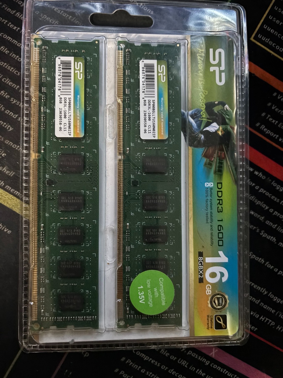 Silicon Power 16GB 2x8GB DDR3L-1600 PC3L-12800 CL11 1.35V Desktop RAM