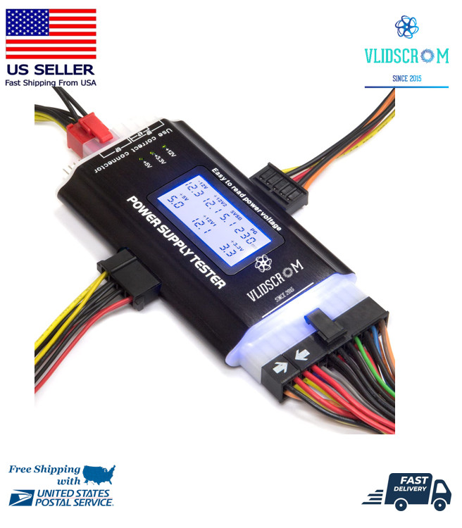 Digital LCD Power Supply Tester Computer 20/24 Pin Check PC 4 PSU ATX Digital LCD Power Supply Tester Computer 20/24 Pin Check PC 4 PSU ATX
