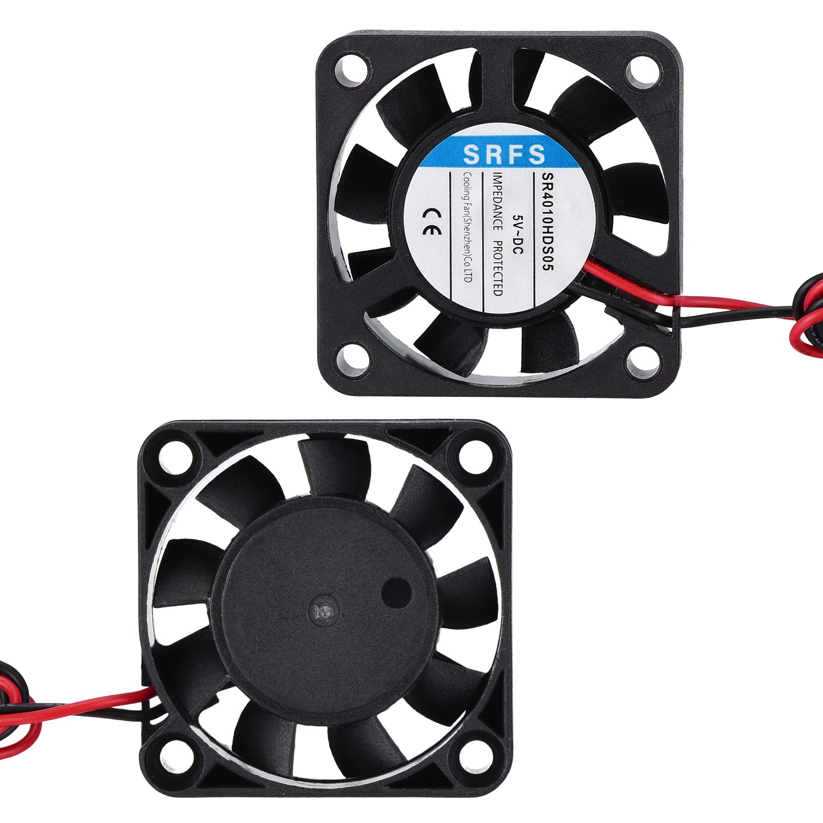 2Pcs, 5V Brushless Cooling Fan Ball Bearing w/ 2.54mm A1 Plug SR4010HDS05 2Pcs, 5V Brushless Cooling Fan Ball Bearing w/ 2.54mm A1 Plug SR4010HDS05