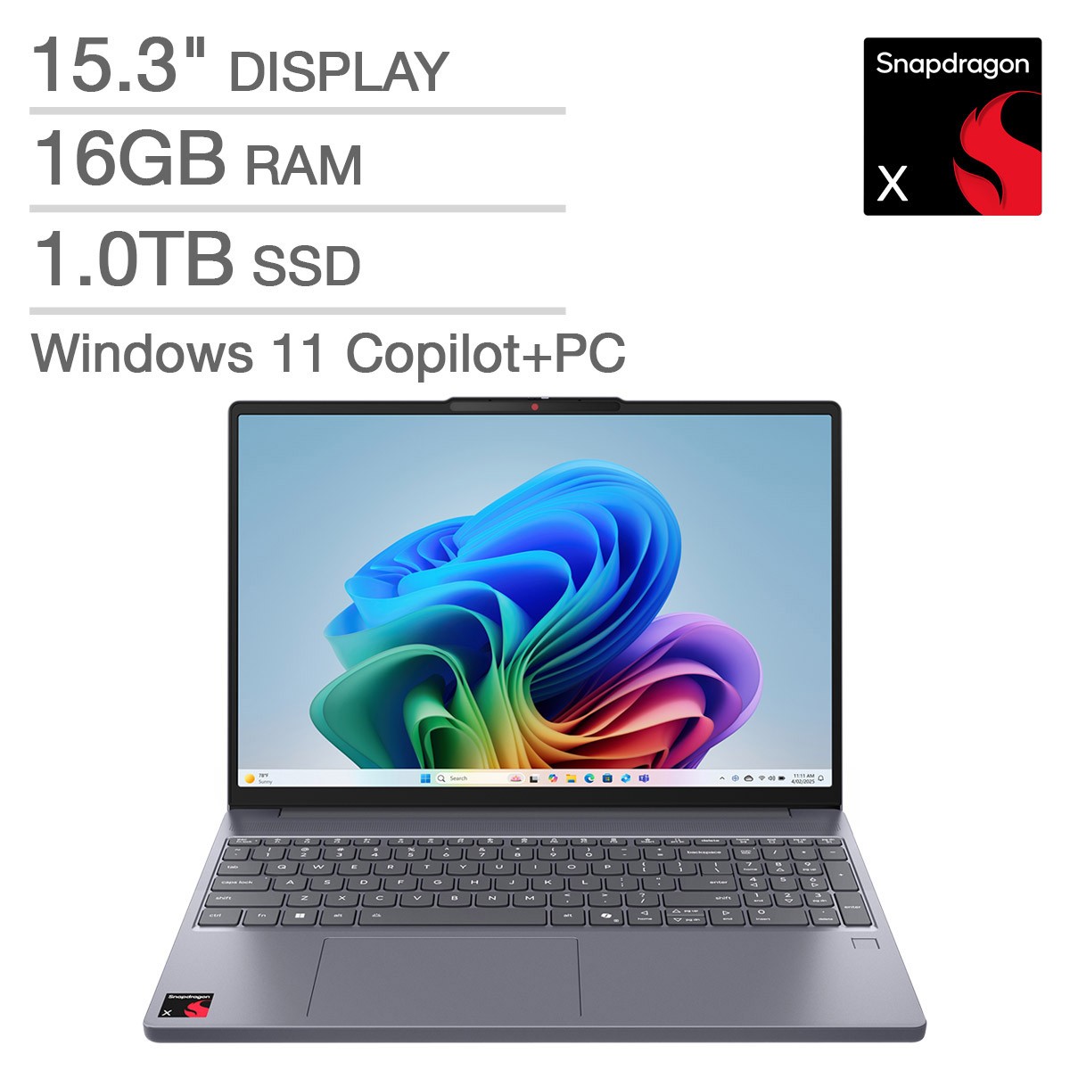 Lenovo IdeaPad Slim 3x Snapdragon X 16GB RAM 1TB SSD 15.6
