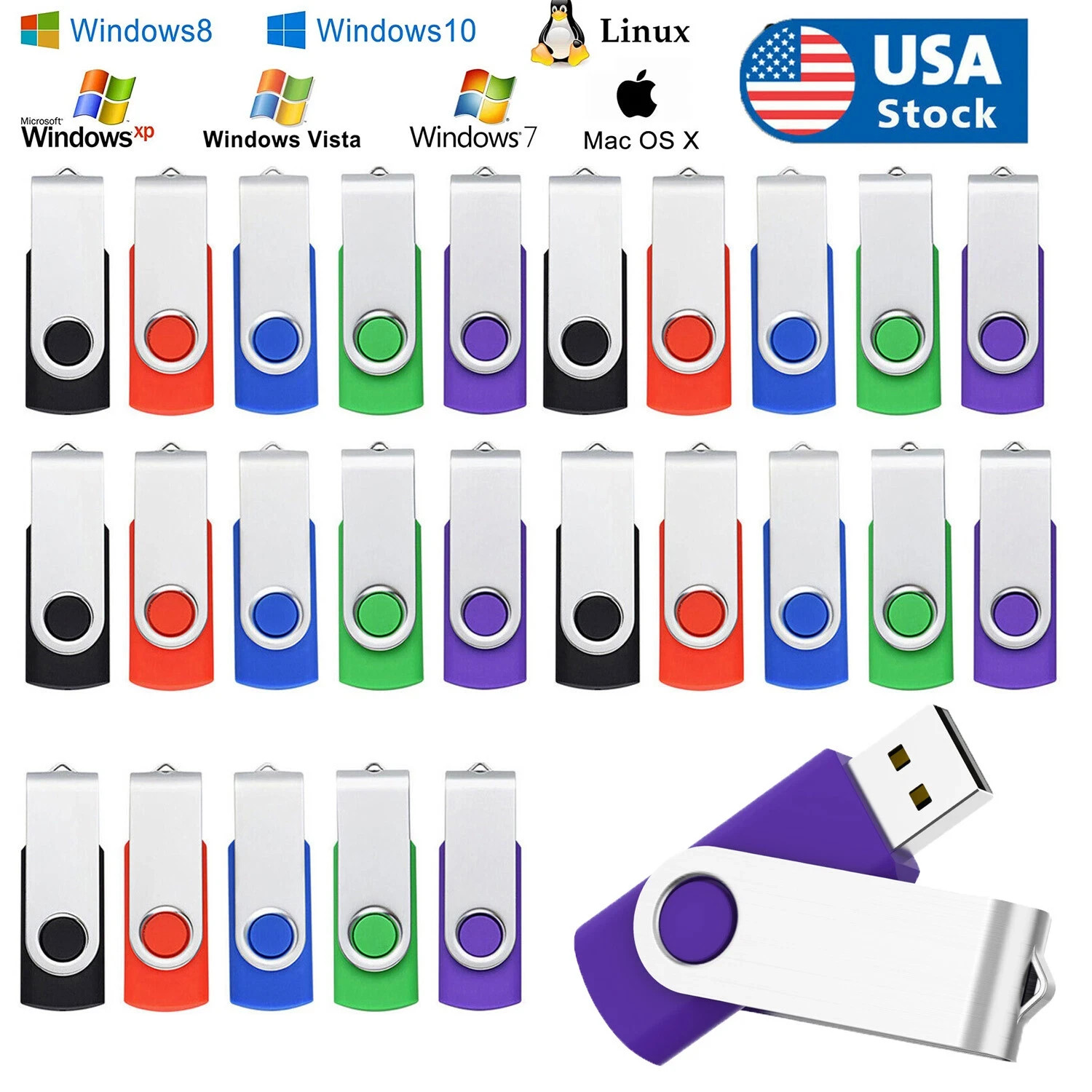 Lot 5/10pcs USB Flash Drive Memory Stick 1MB-64GB Pendrive Thumb Drive 8GB 32GB Lot 5/10pcs USB Flash Drive Memory Stick 1MB-64GB Pendrive Thumb Drive 8GB 32GB