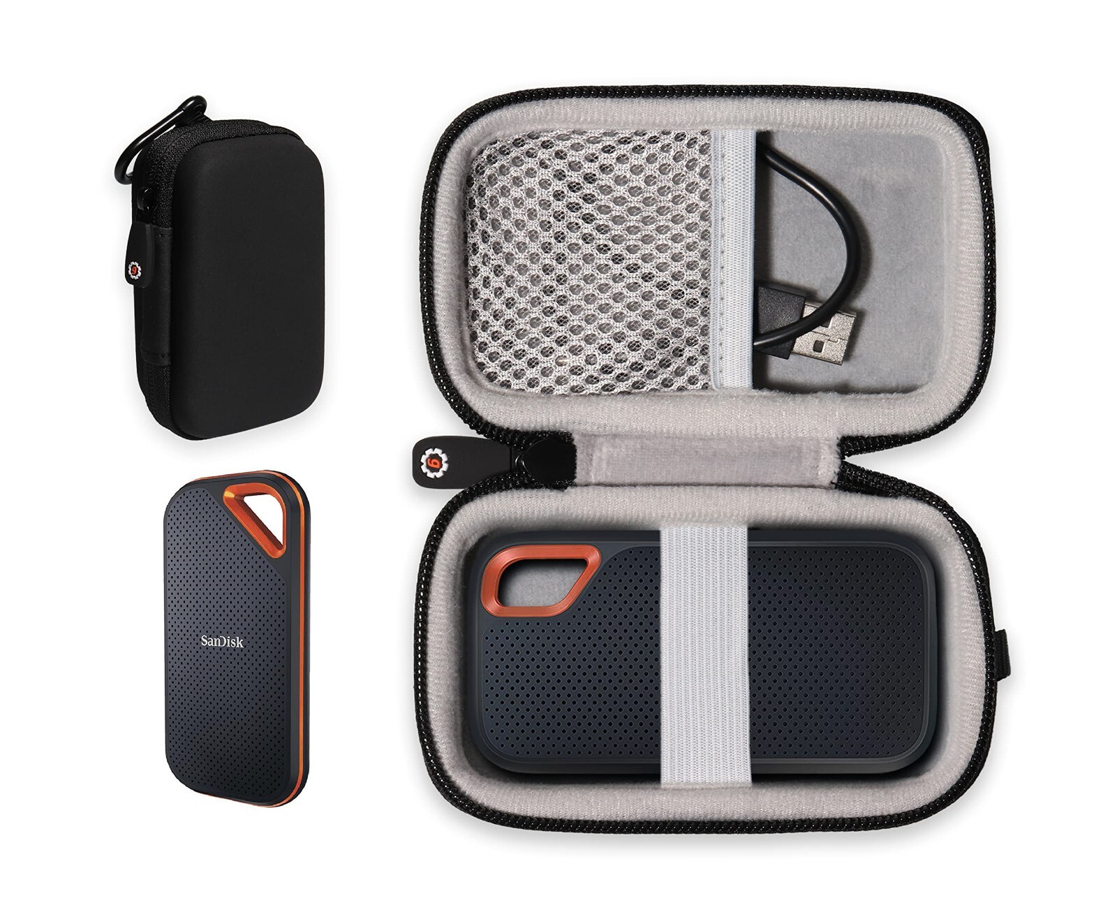 getgear zipper case for SanDisk Extreme, Extreme Pro Portable SSD getgear zipper case for SanDisk Extreme, Extreme Pro Portable SSD