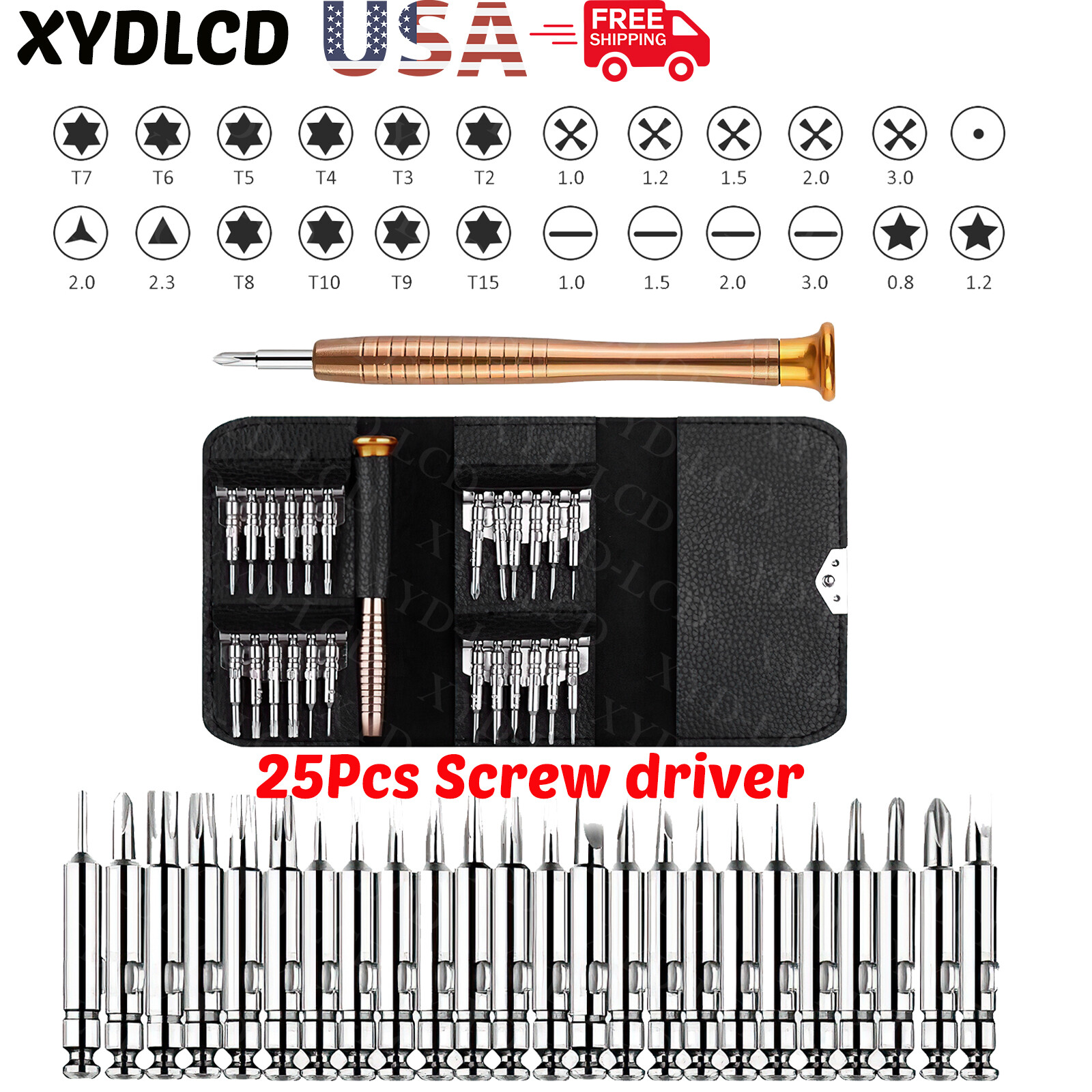 New 25 in 1 Small Mini Repair Precision Screwdriver Torx Tool Kit Set Phones Fix New 25 in 1 Small Mini Repair Precision Screwdriver Torx Tool Kit Set Phones Fix