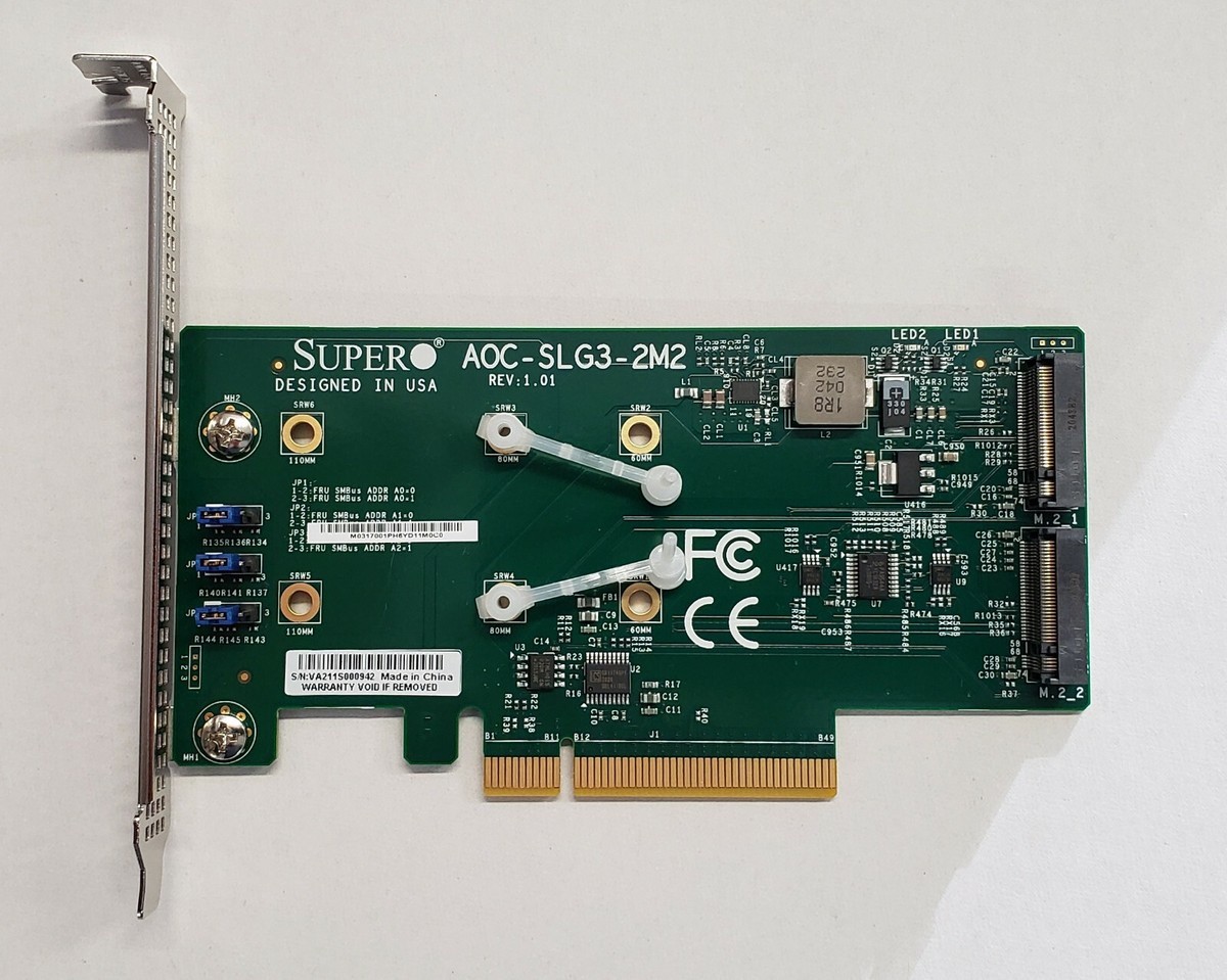 ✅ Supermicro AOC-SLG3-2M2 PCIe Add-On Card ✅ Supermicro AOC-SLG3-2M2 PCIe Add-On Card